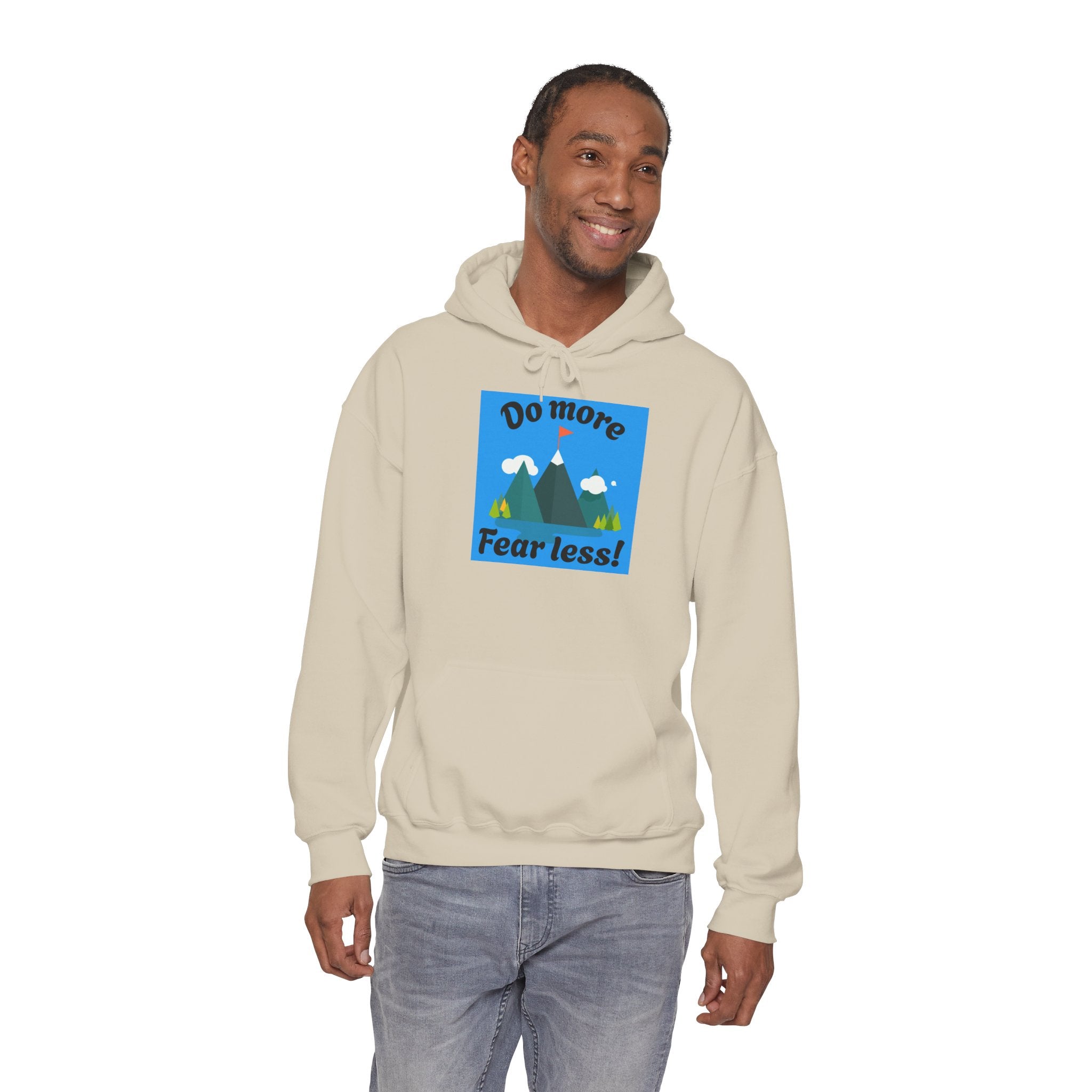 Hoodie — Do More Fear Less! Mountain Adventure Motivational Hoodie