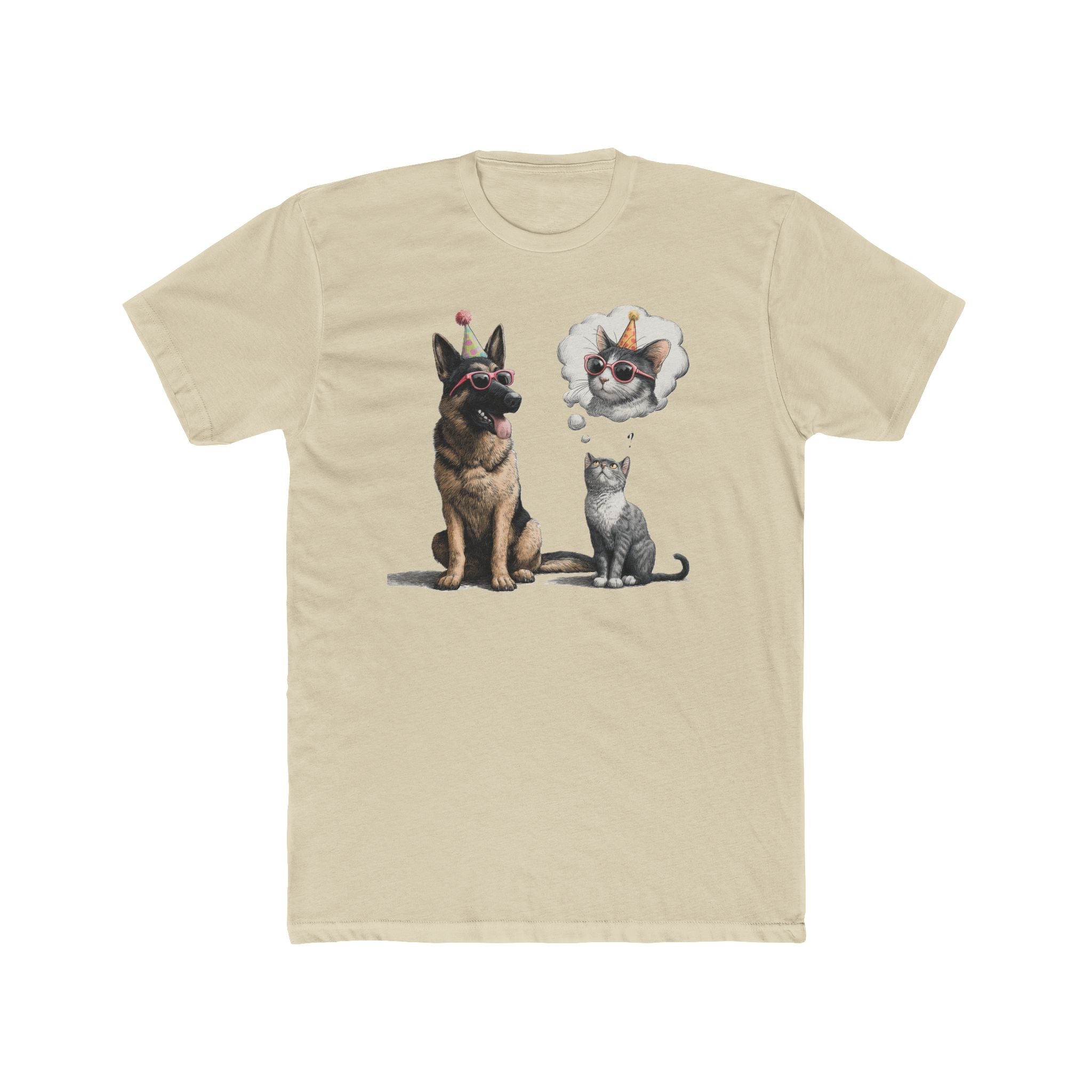 Dog and Cat Tee — Thought Bubble German Shephard Design