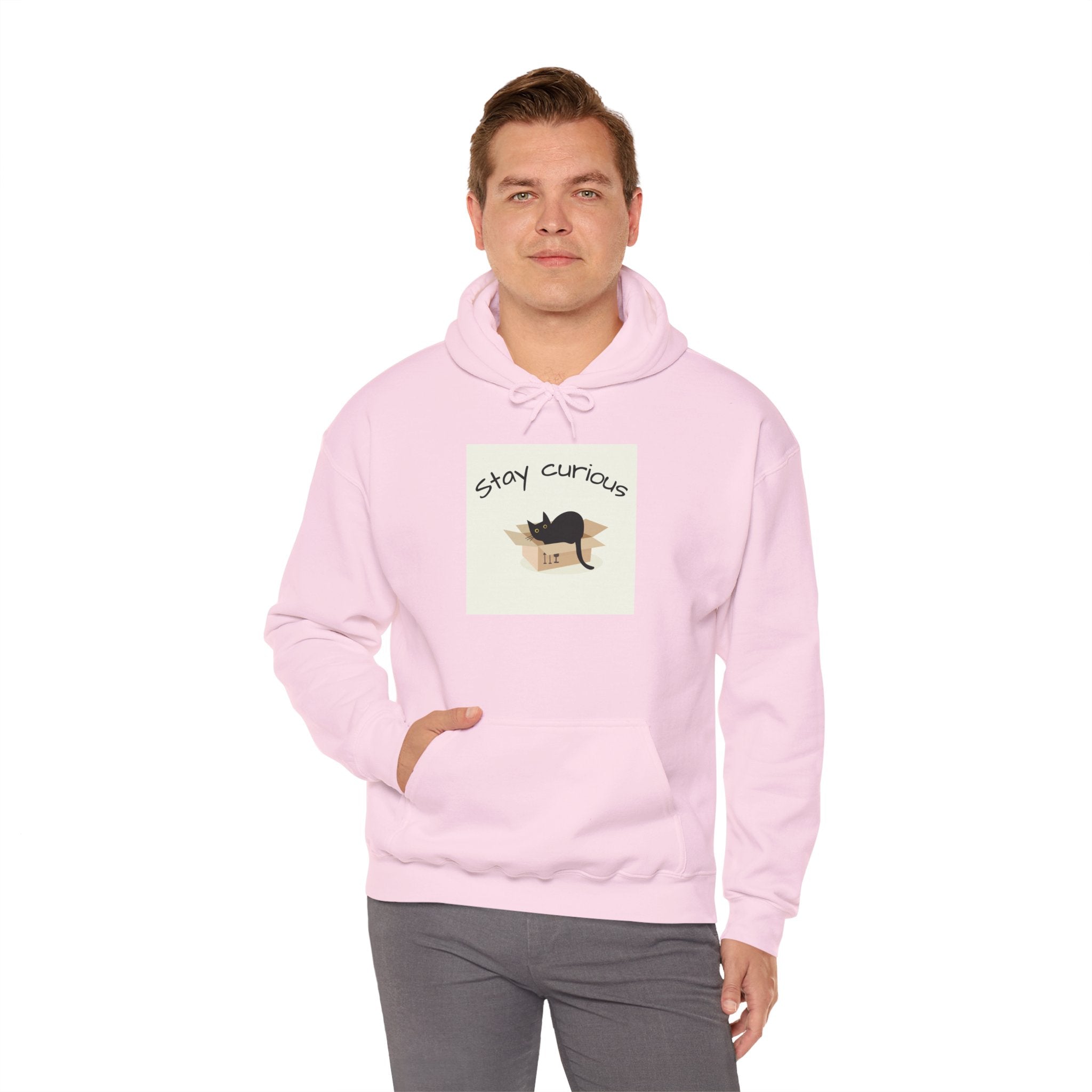 Stay Curious Cat Hoodie — Cute Cat Illustration Sweatshirt