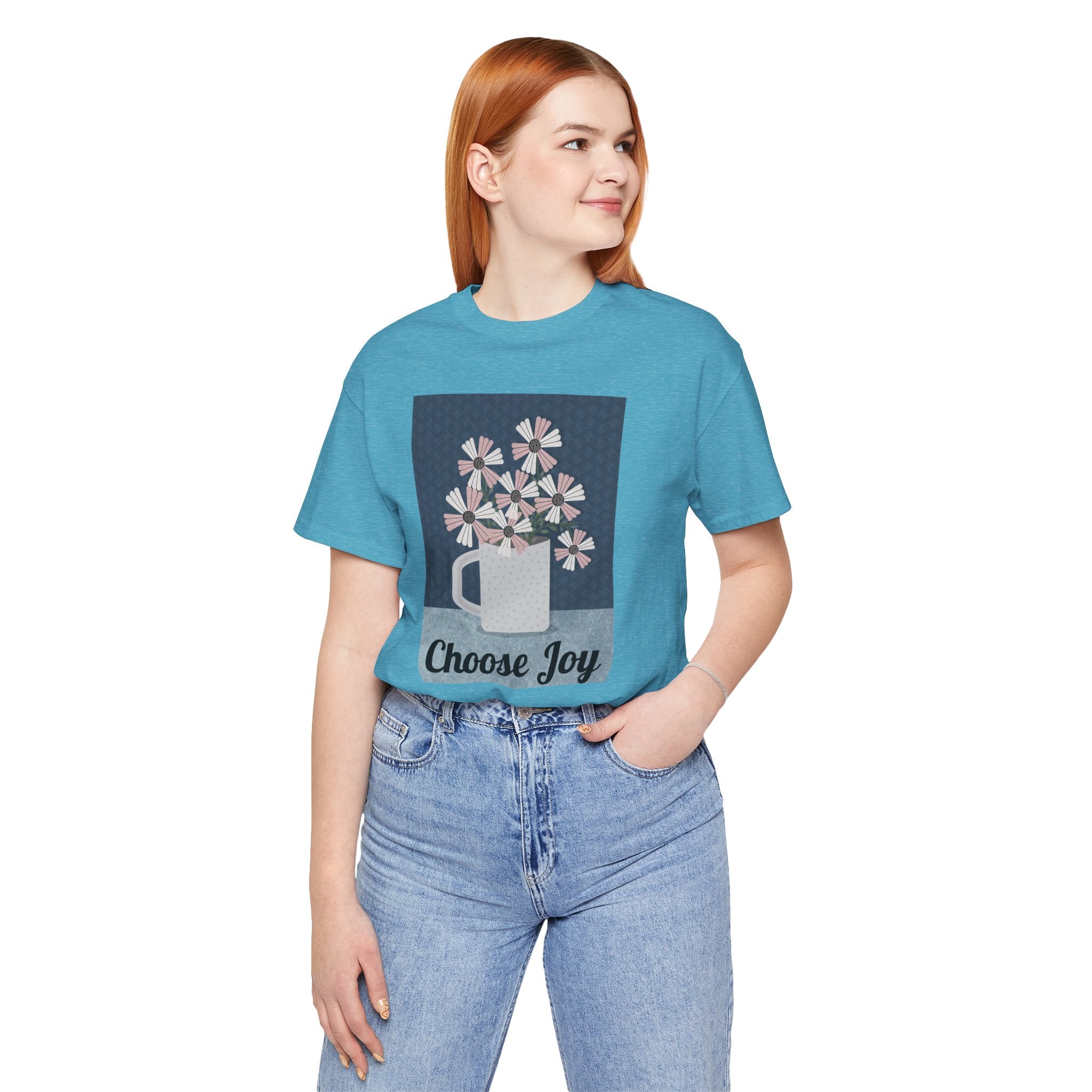 Choose Joy Floral Tee — Inspirational Graphic T‑Shirt