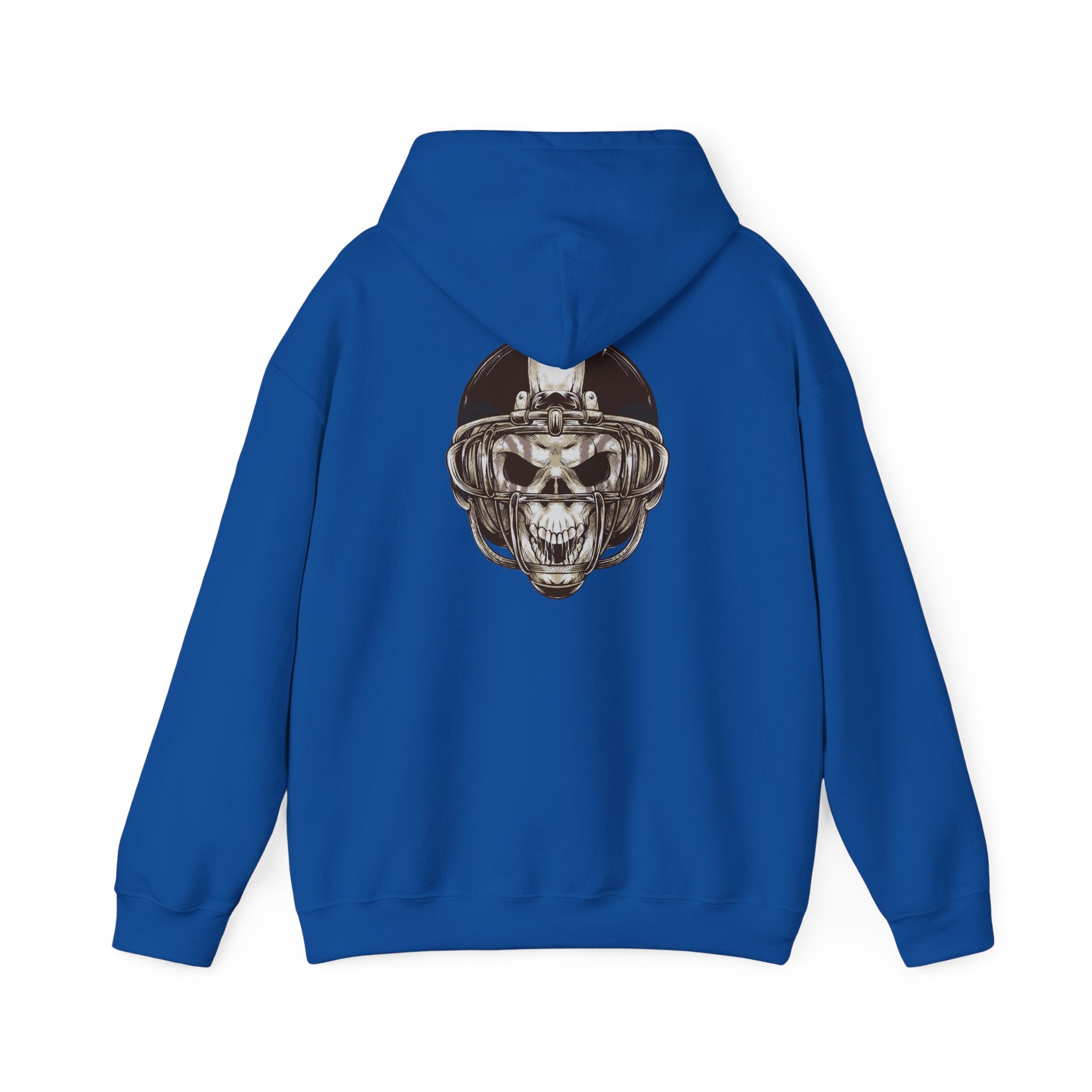 Skull Helmet Hoodie — Gothic Football Skull Graphic Pullover