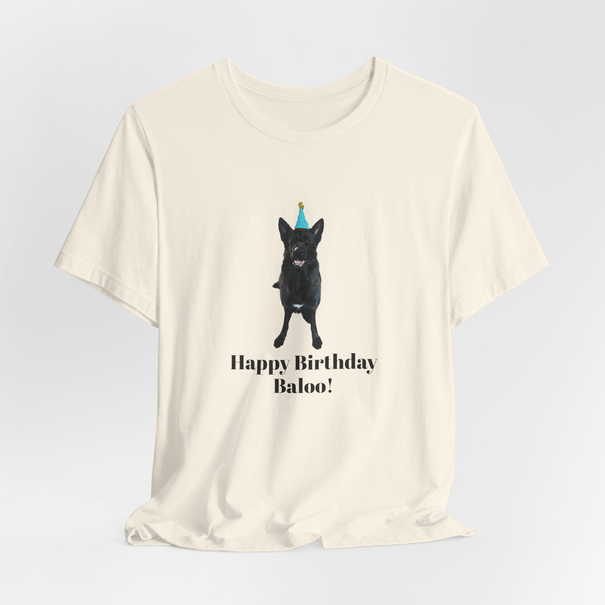 Birthday Dog Tee — "Happy Birthday Baloo!"