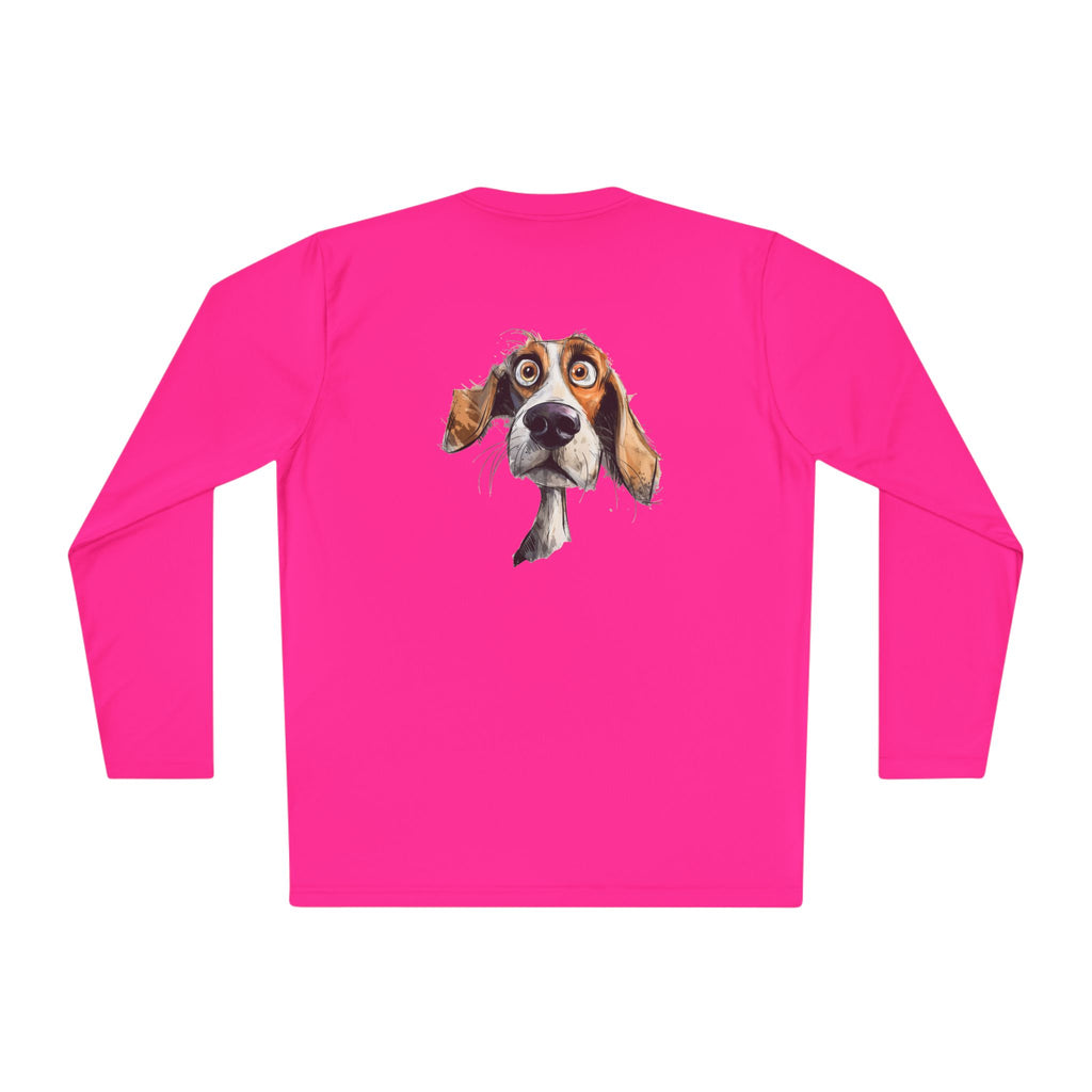 Basset Hound Face Long Sleeve Tee — Cute Cartoon Dog Graphic Shirt