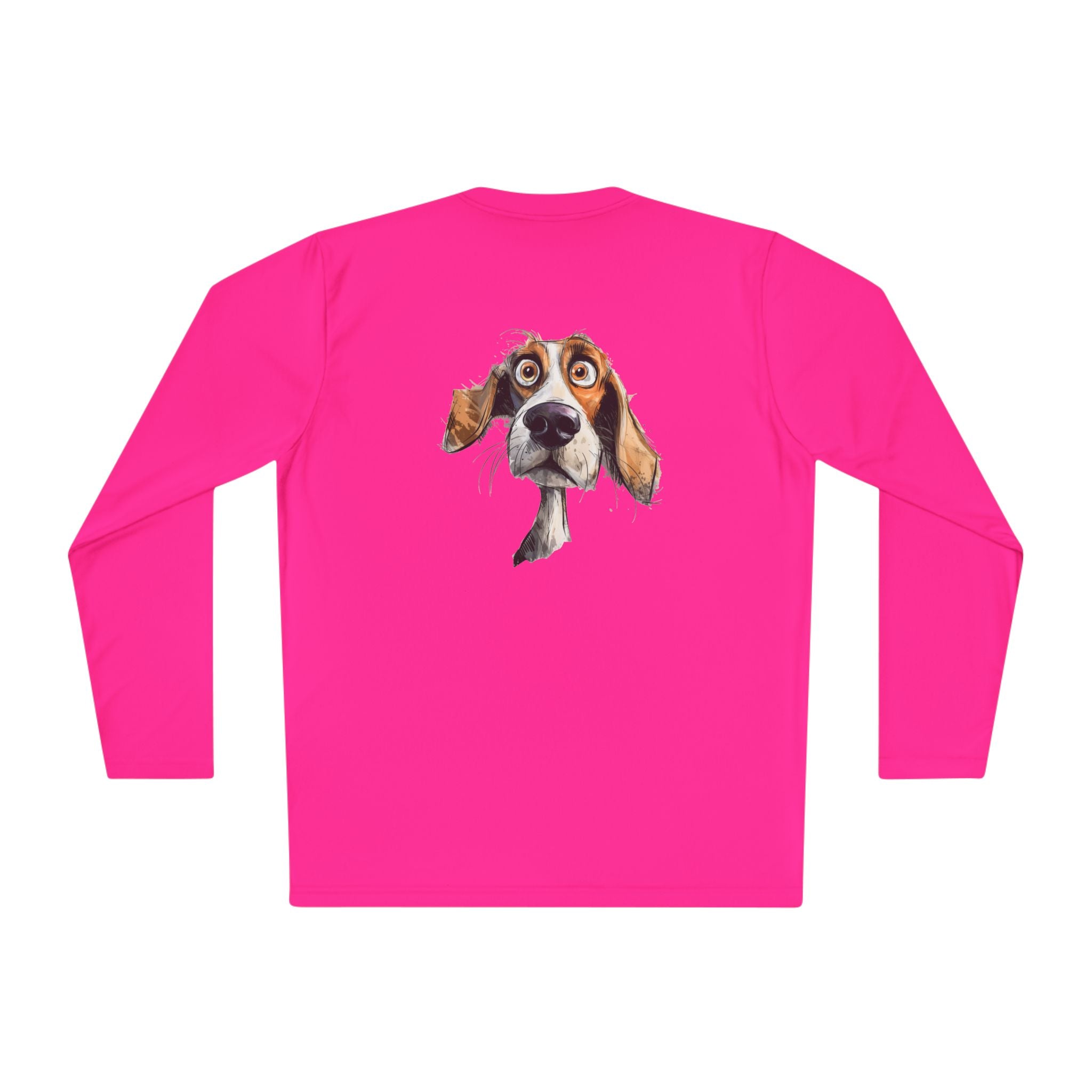 Basset Hound Face Long Sleeve Tee — Cute Cartoon Dog Graphic Shirt