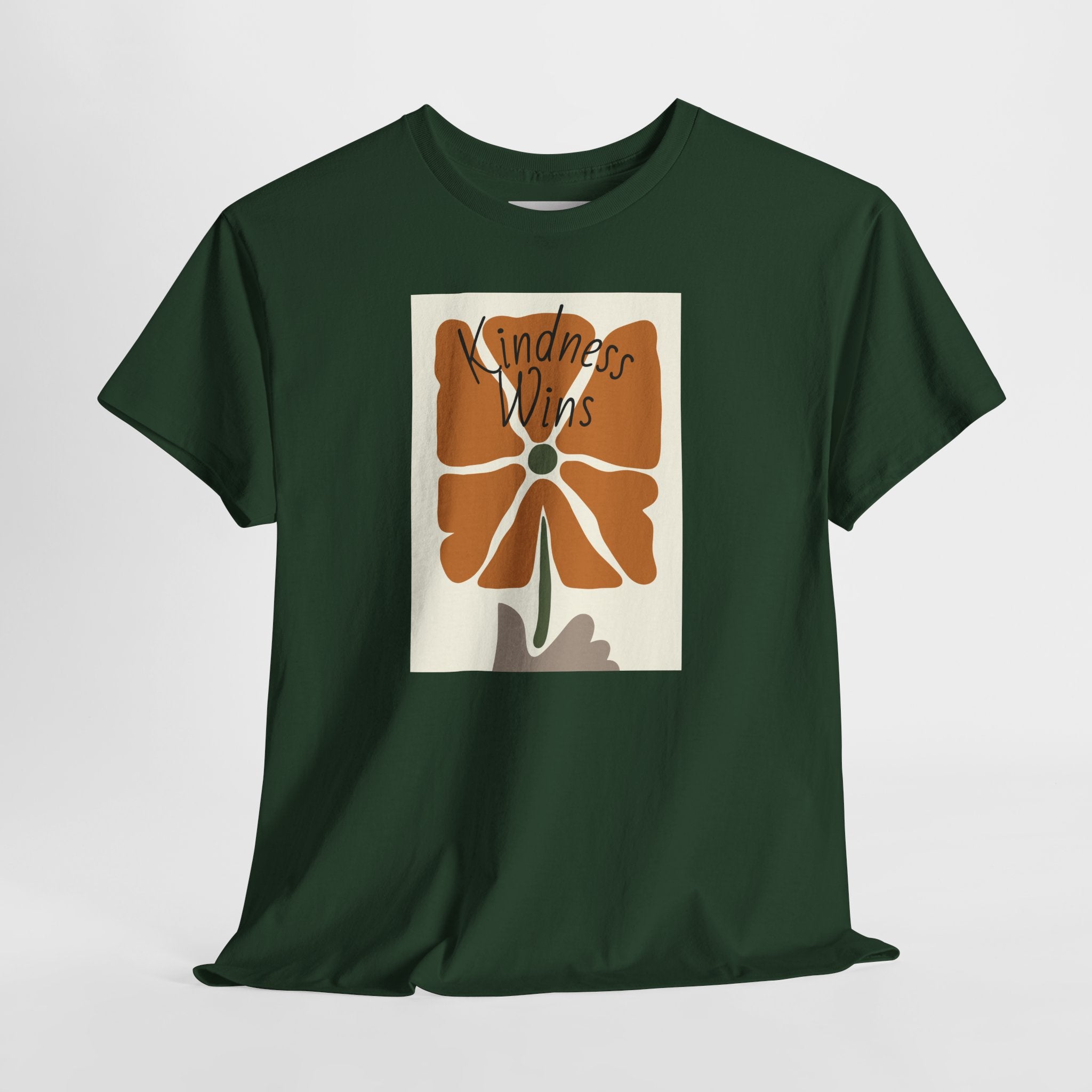 Kindness Wins T‑Shirt — Retro Floral Graphic Tee