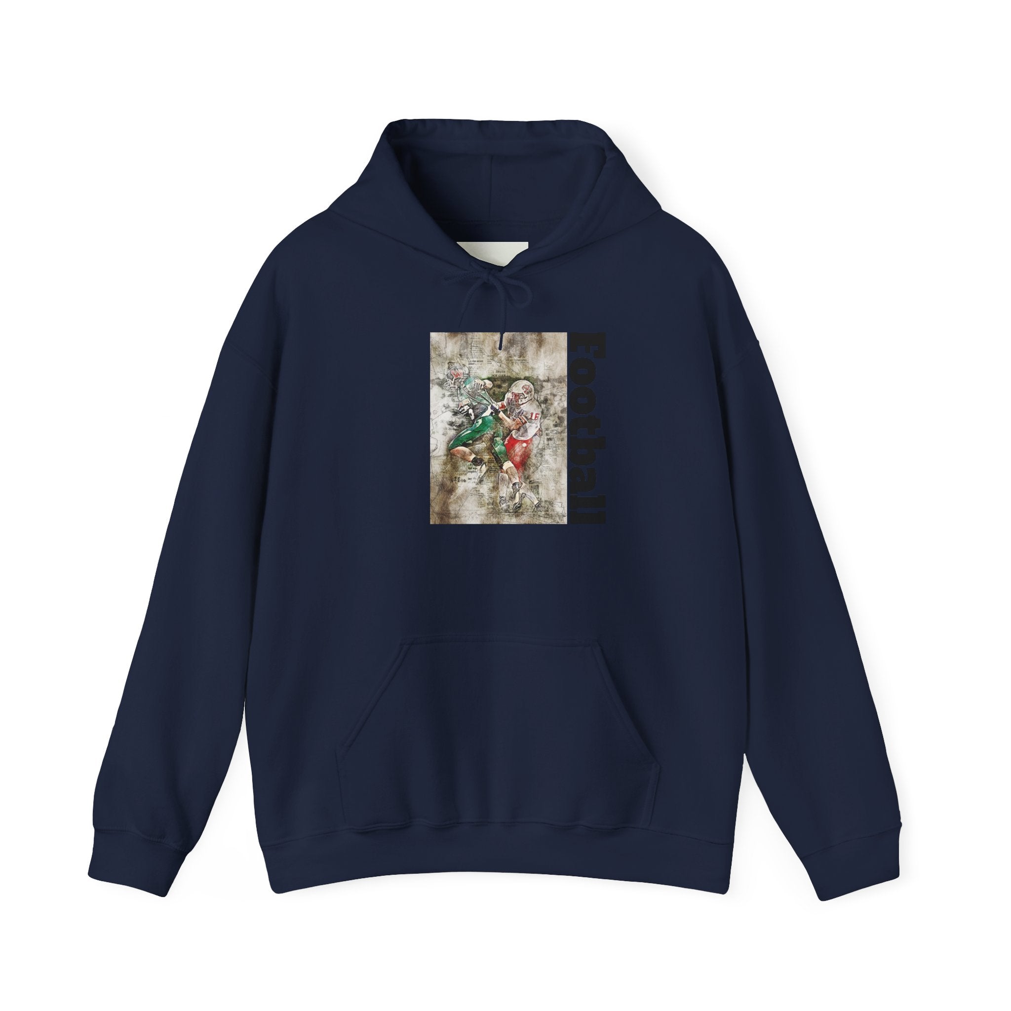 Football Vintage Player Hoodie — Retro Grunge Football Design