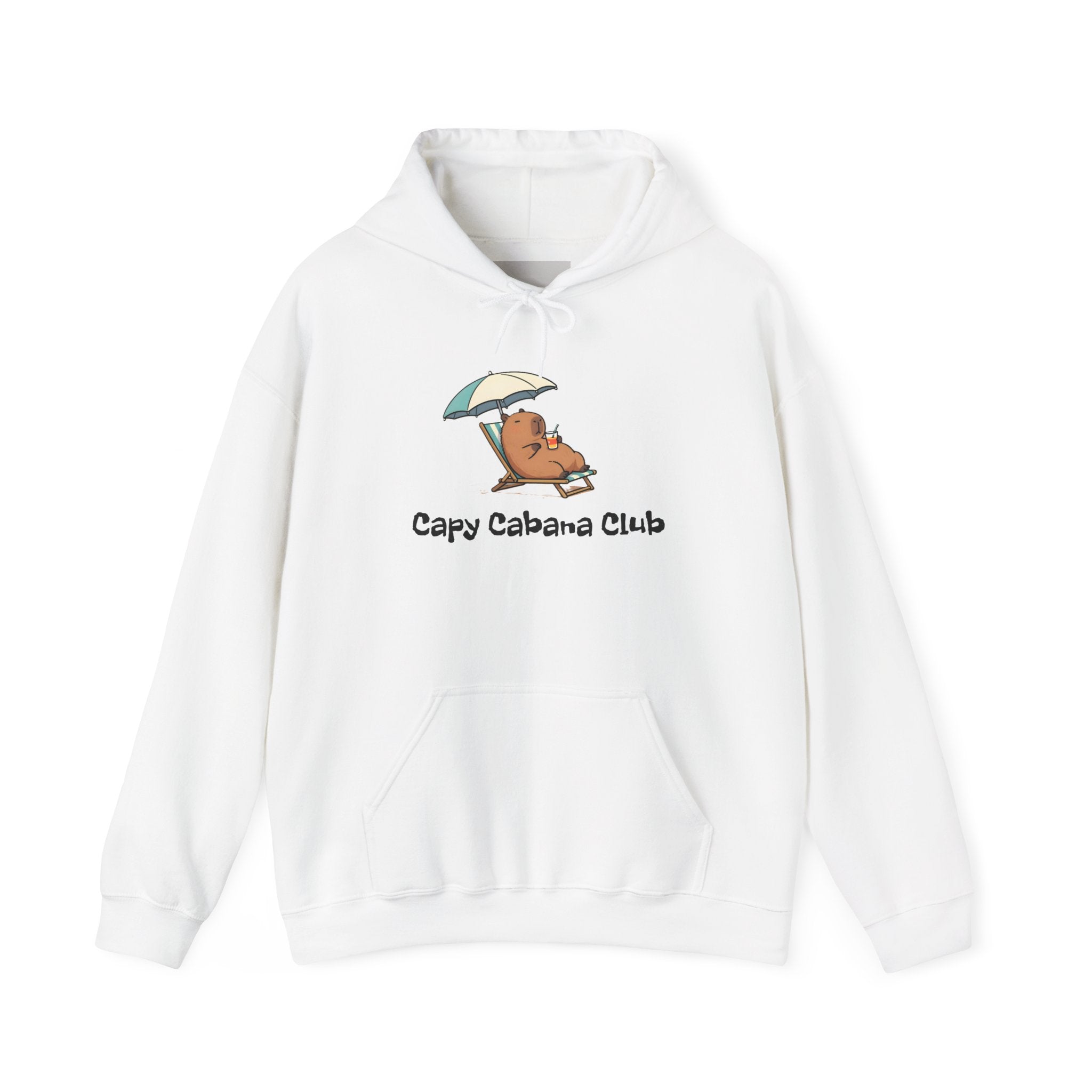 Capy Cabana Club Hoodie — Cute Capybara Beach Pullover