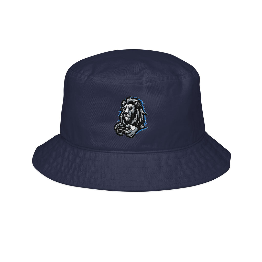 Lion Embroidered Bucket Hat — Classic Casual Sun Hat