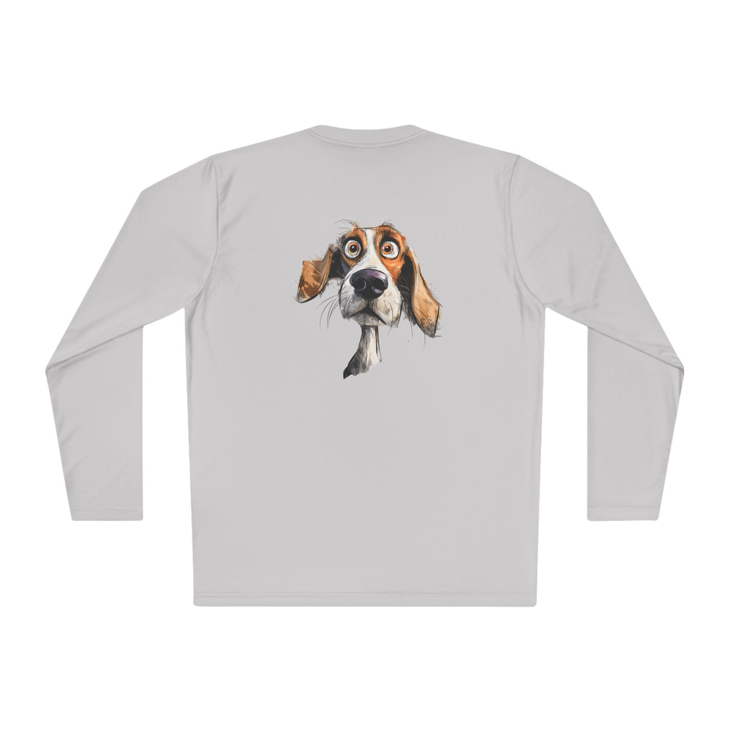Basset Hound Face Long Sleeve Tee — Cute Cartoon Dog Graphic Shirt