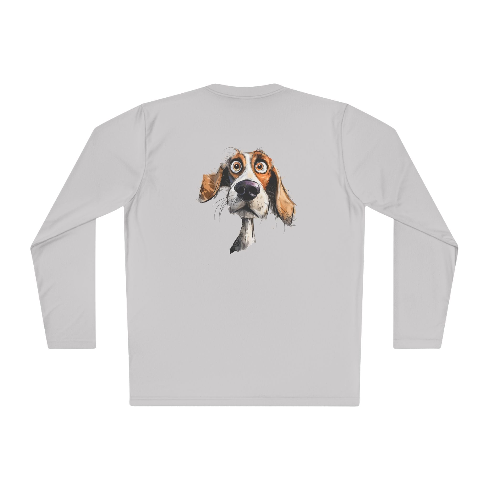 Basset Hound Face Long Sleeve Tee — Cute Cartoon Dog Graphic Shirt