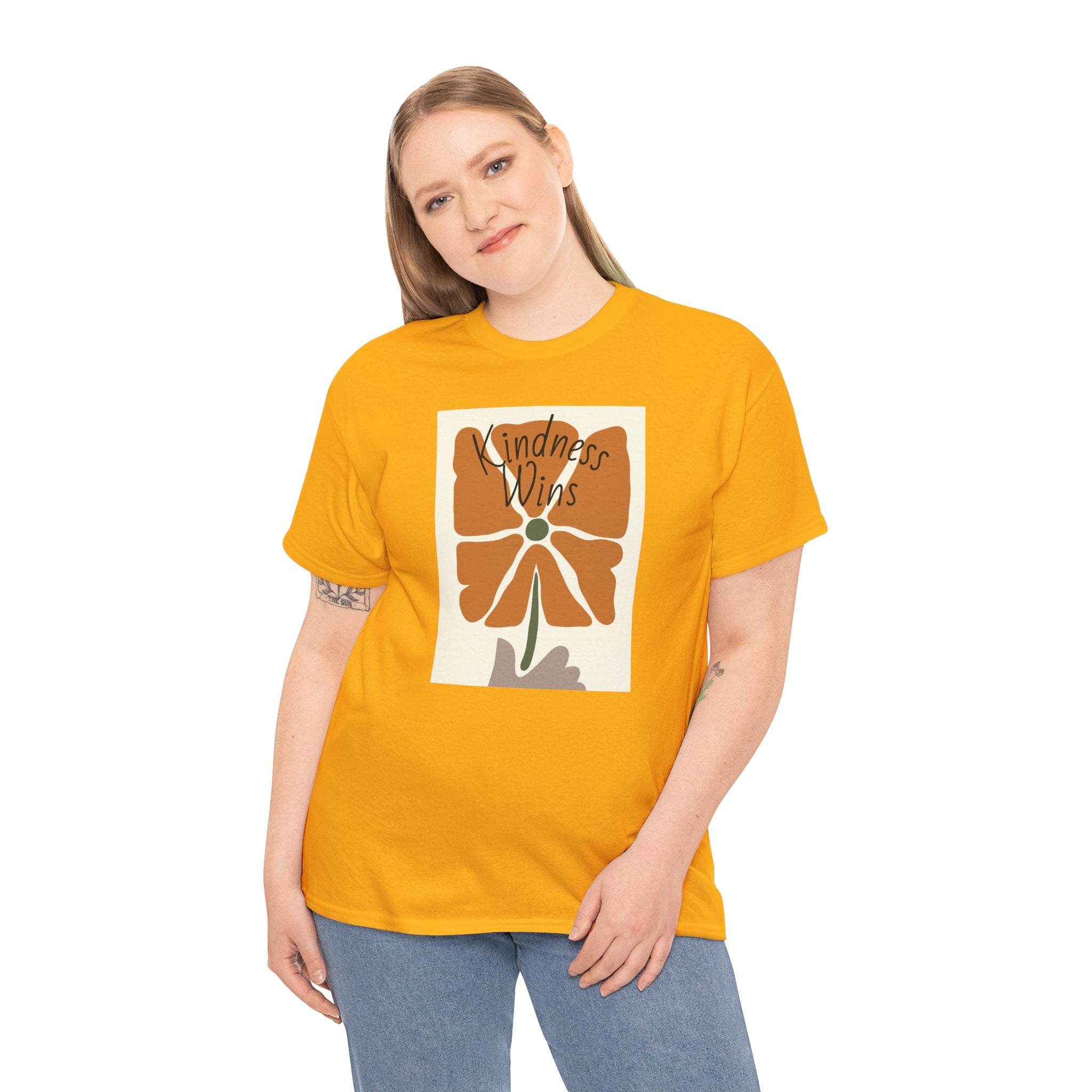 Kindness Wins T‑Shirt — Retro Floral Graphic Tee