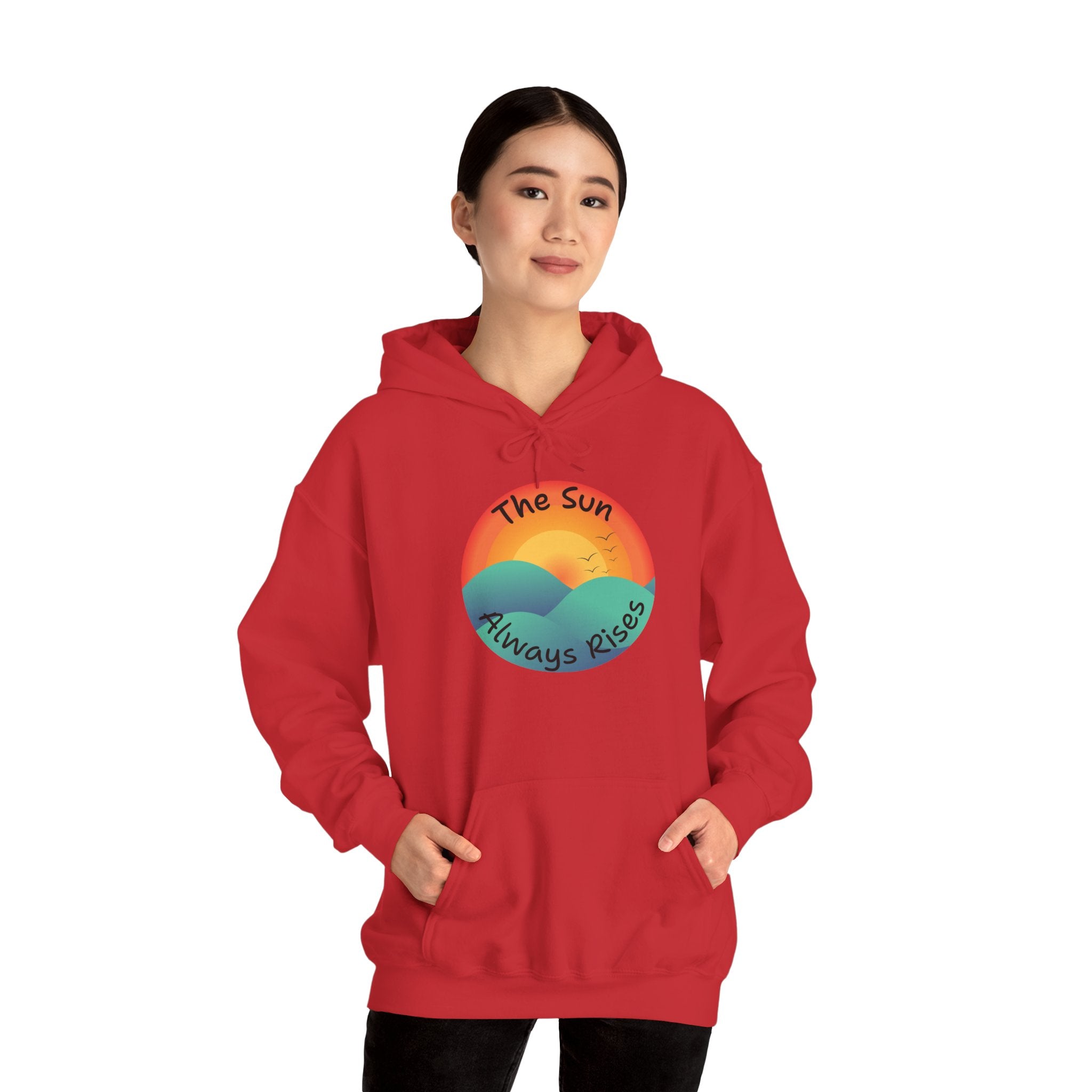 Sun Always Rises Hoodie — Retro Sunrise Graphic Sweatshirt