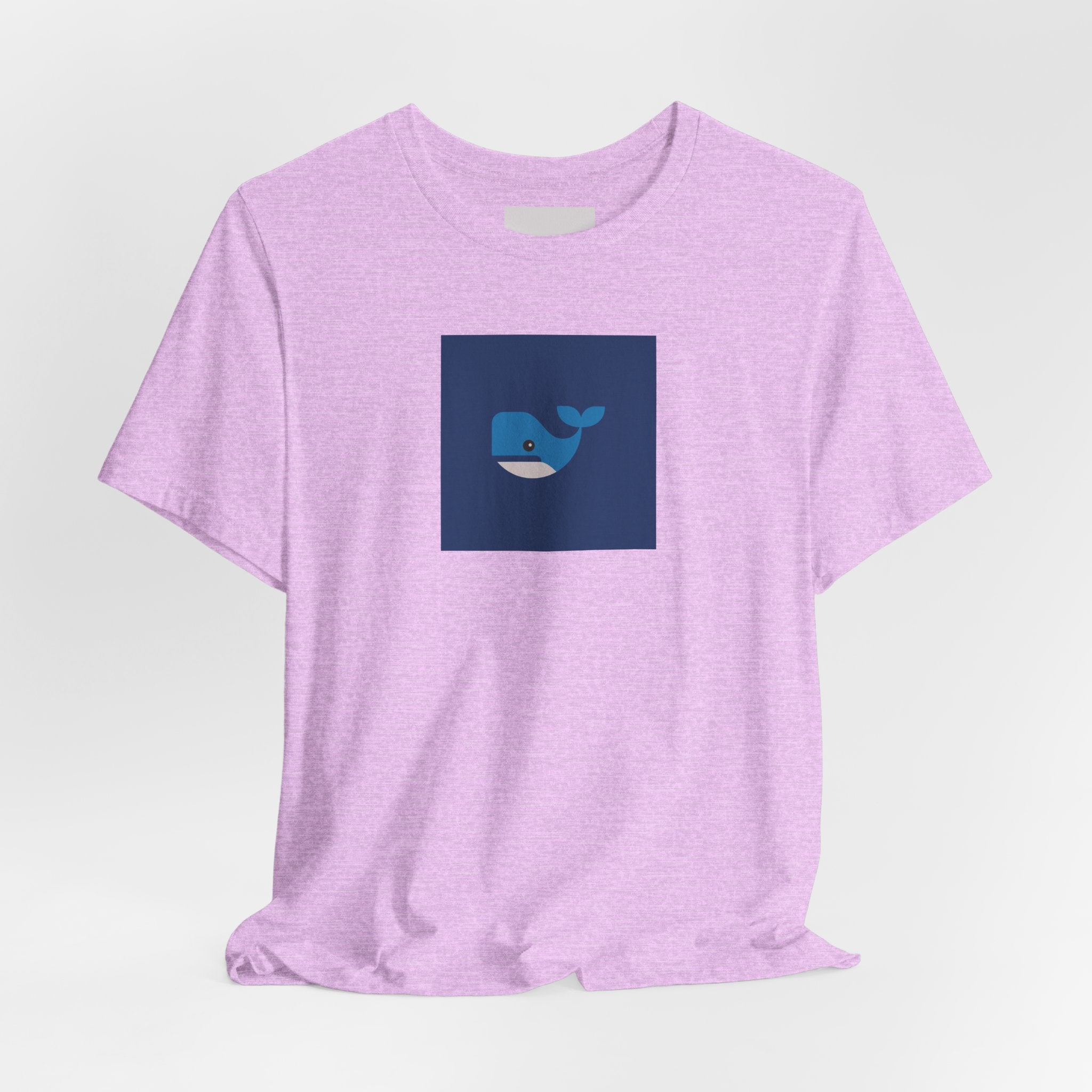 Whale Graphic Tee — Cute Blue Whale Square Design