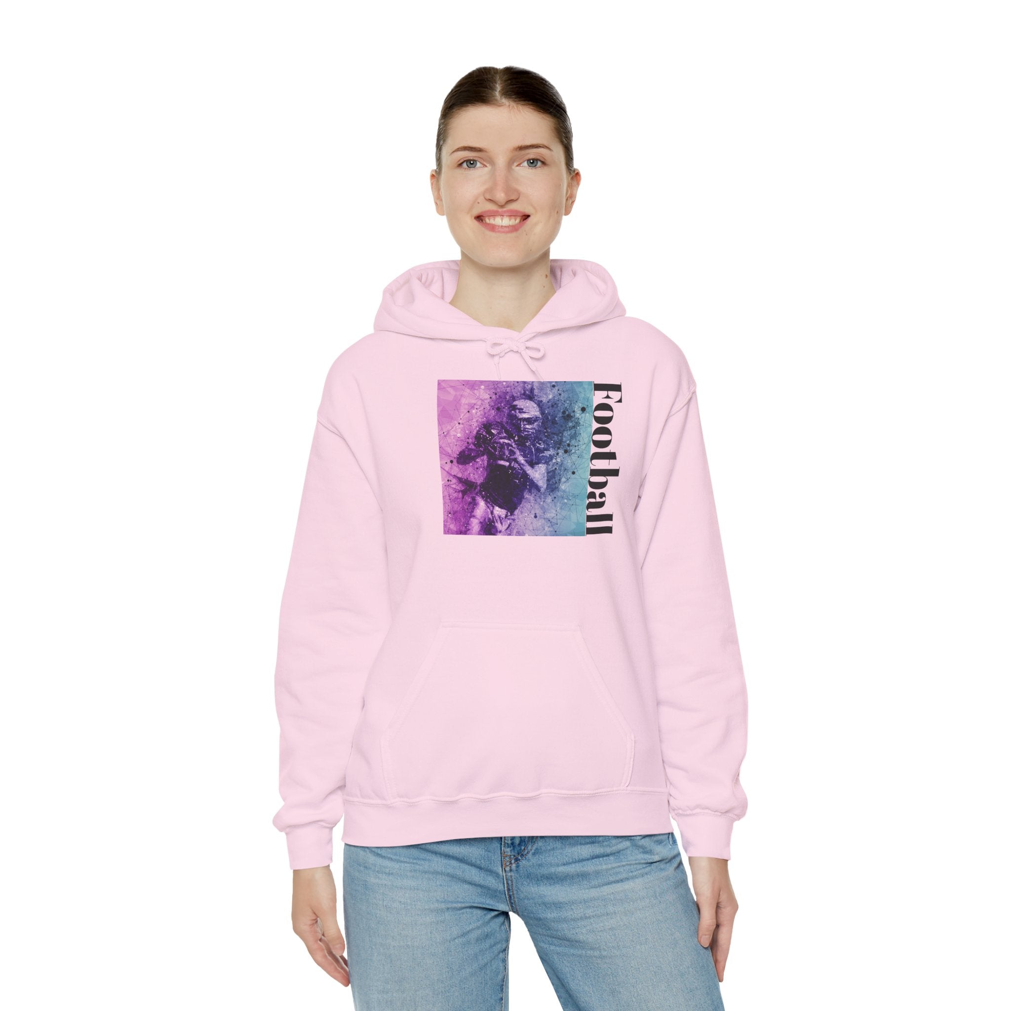 Football Player Vintage Art Hoodie – Grunge Athletic Pullover