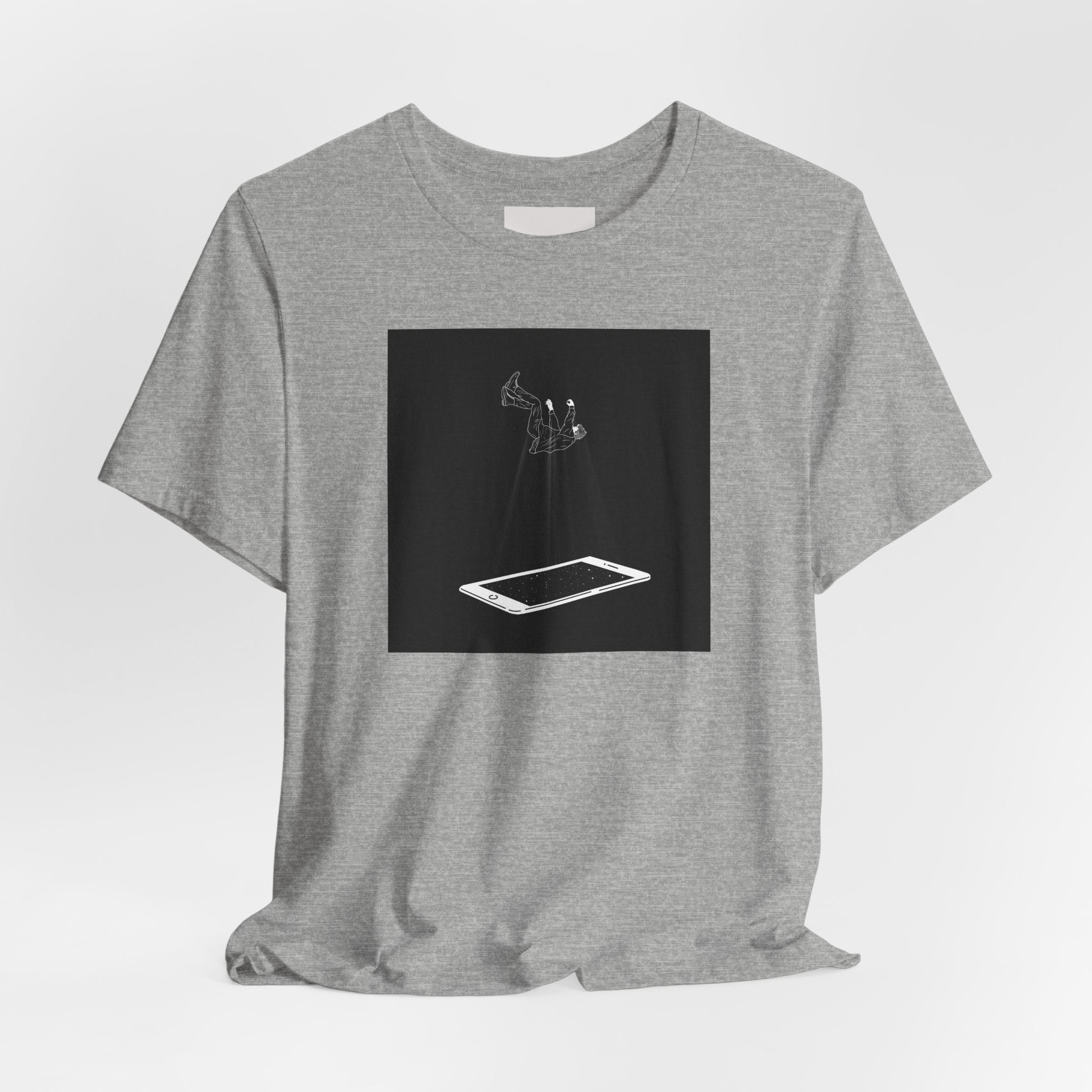 T-Shirt — Minimalist Phone Abduction Illustration Tee