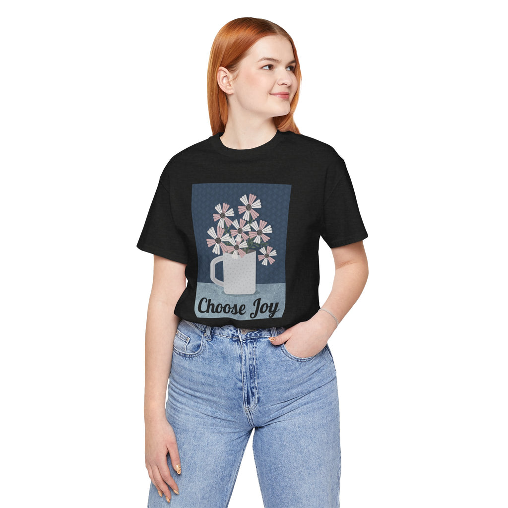 Choose Joy Floral Tee — Inspirational Graphic T‑Shirt
