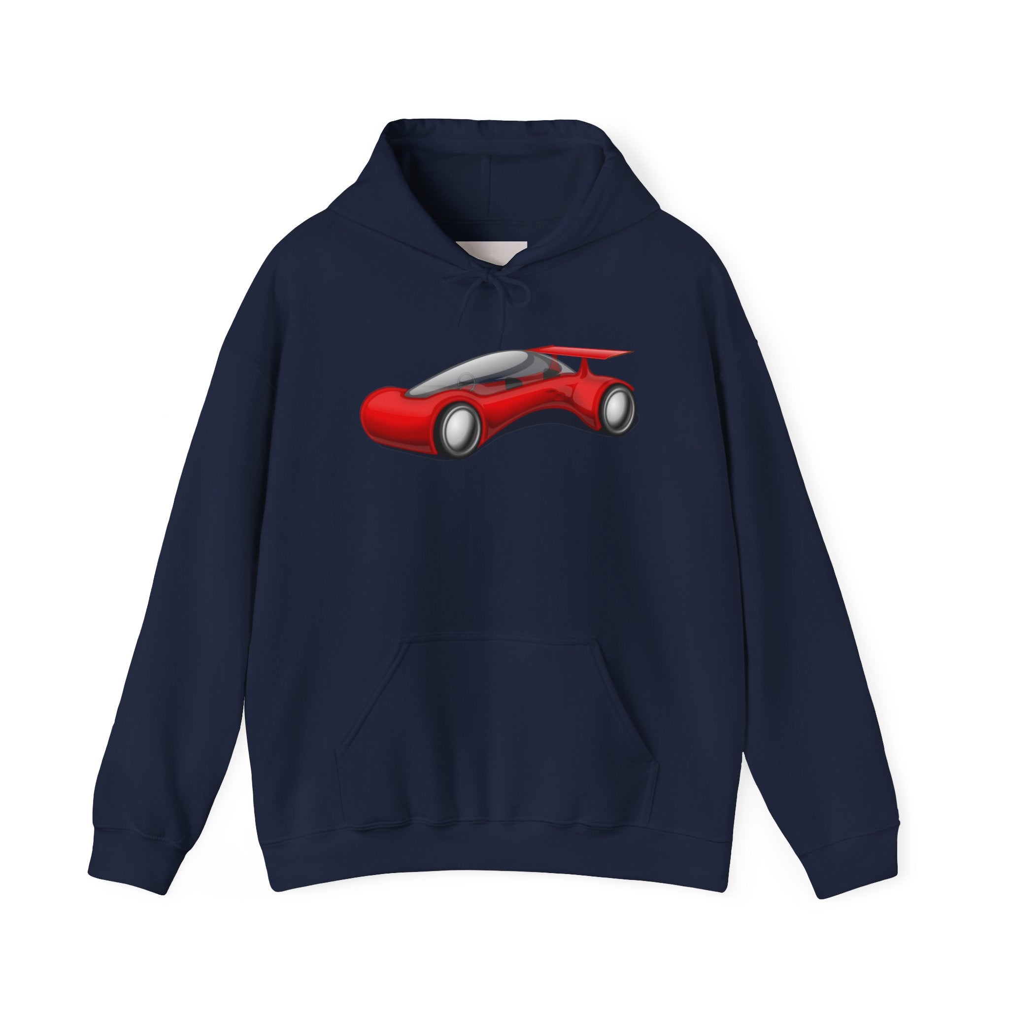 Red Racecar Hoodie — Retro Sports Car Graphic Pullover