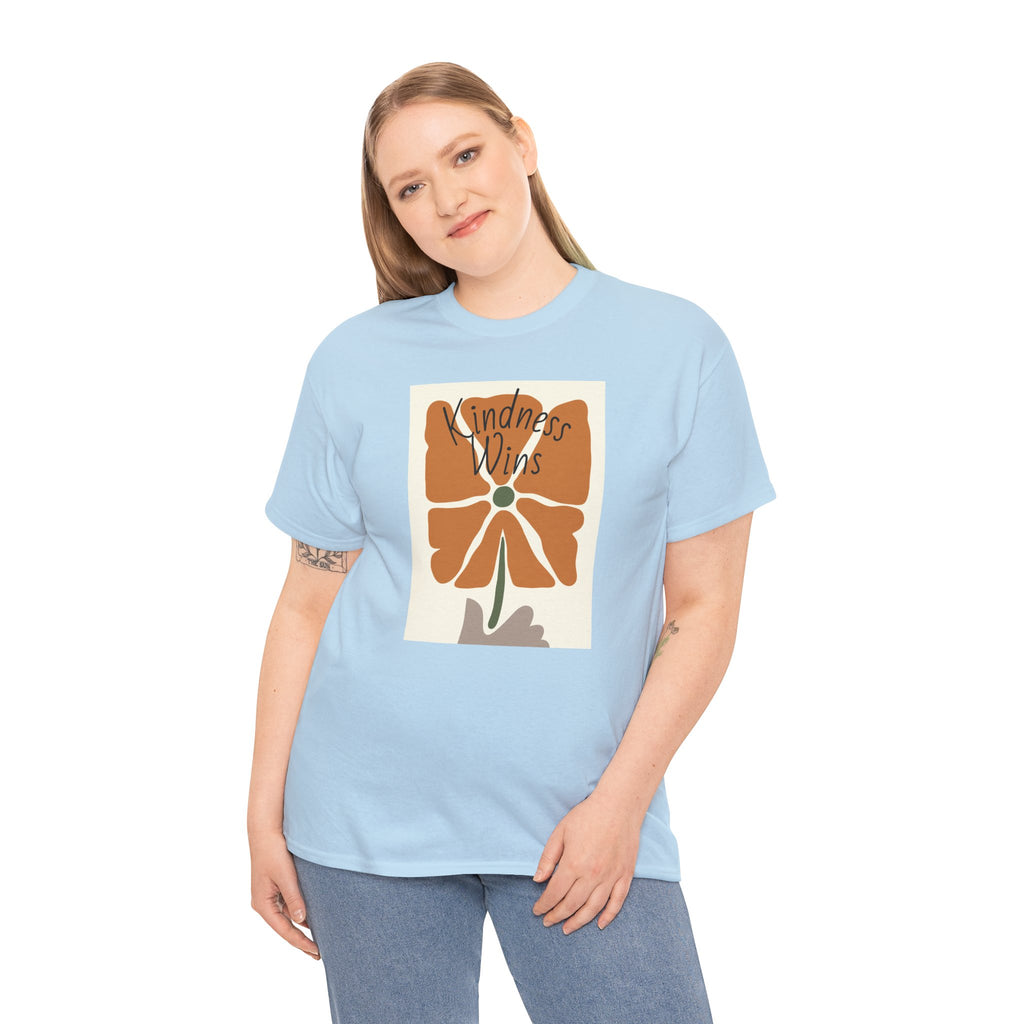 Kindness Wins T‑Shirt — Retro Floral Graphic Tee
