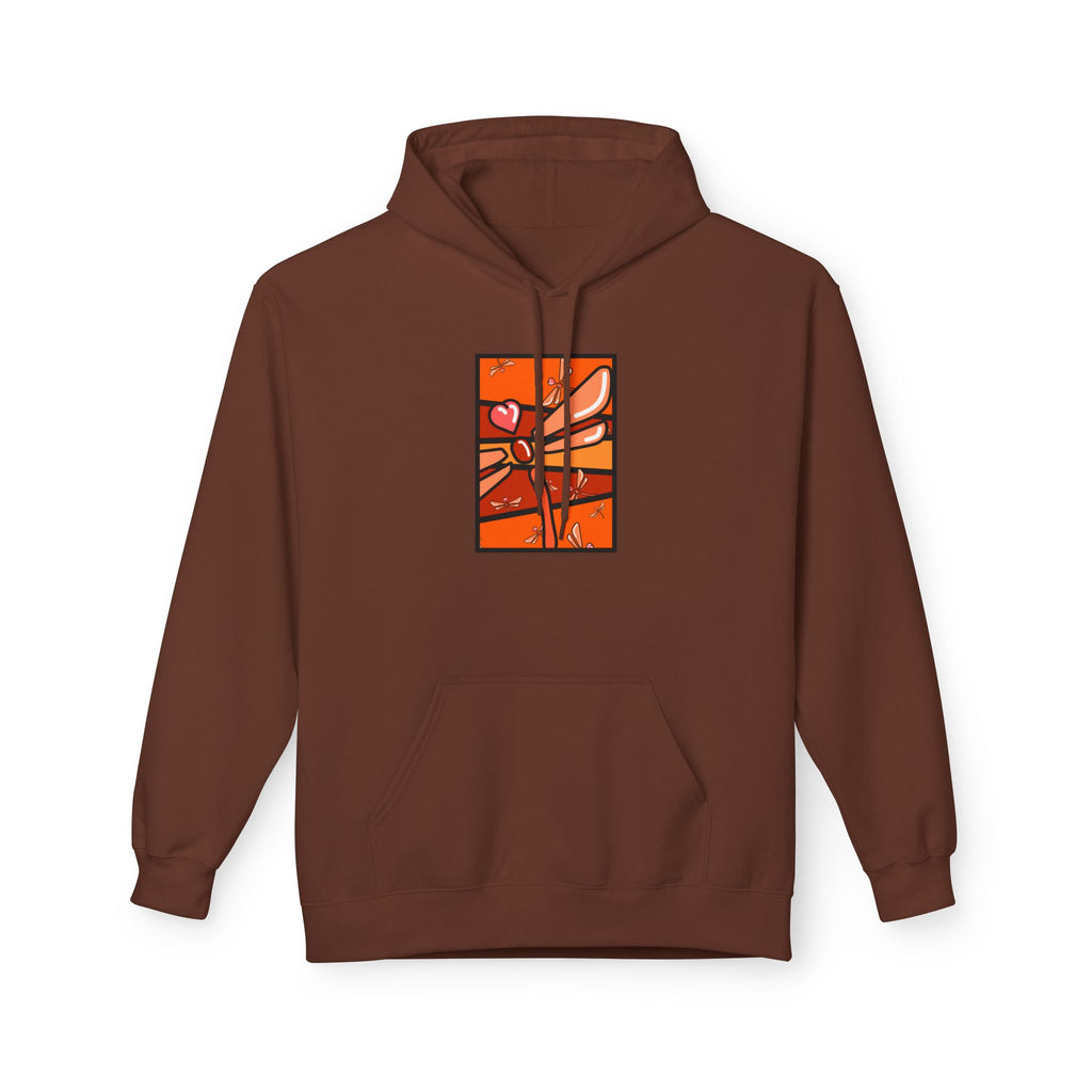 Abstract Heart Branch Hoodie — Autumn Floral Graphic Pullover