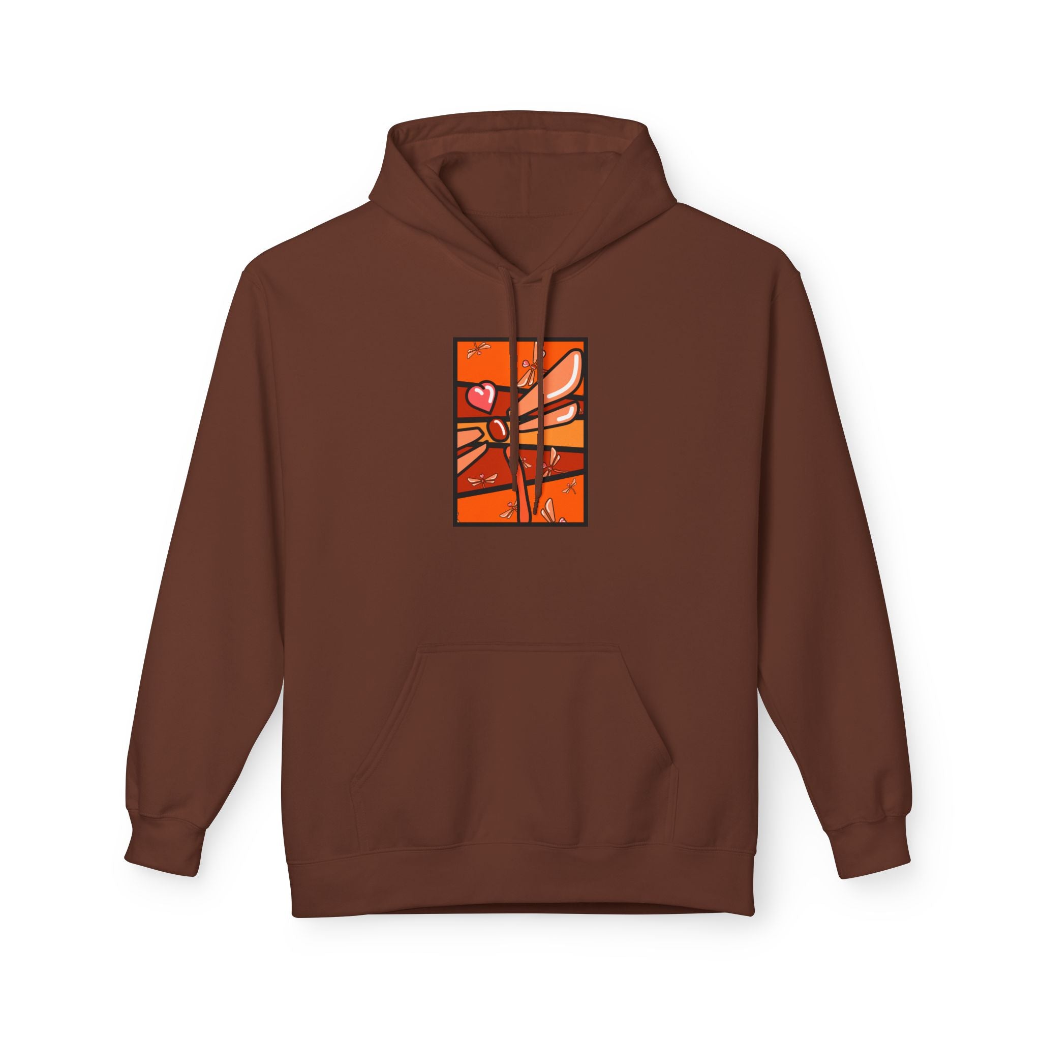 Abstract Heart Branch Hoodie — Autumn Floral Graphic Pullover