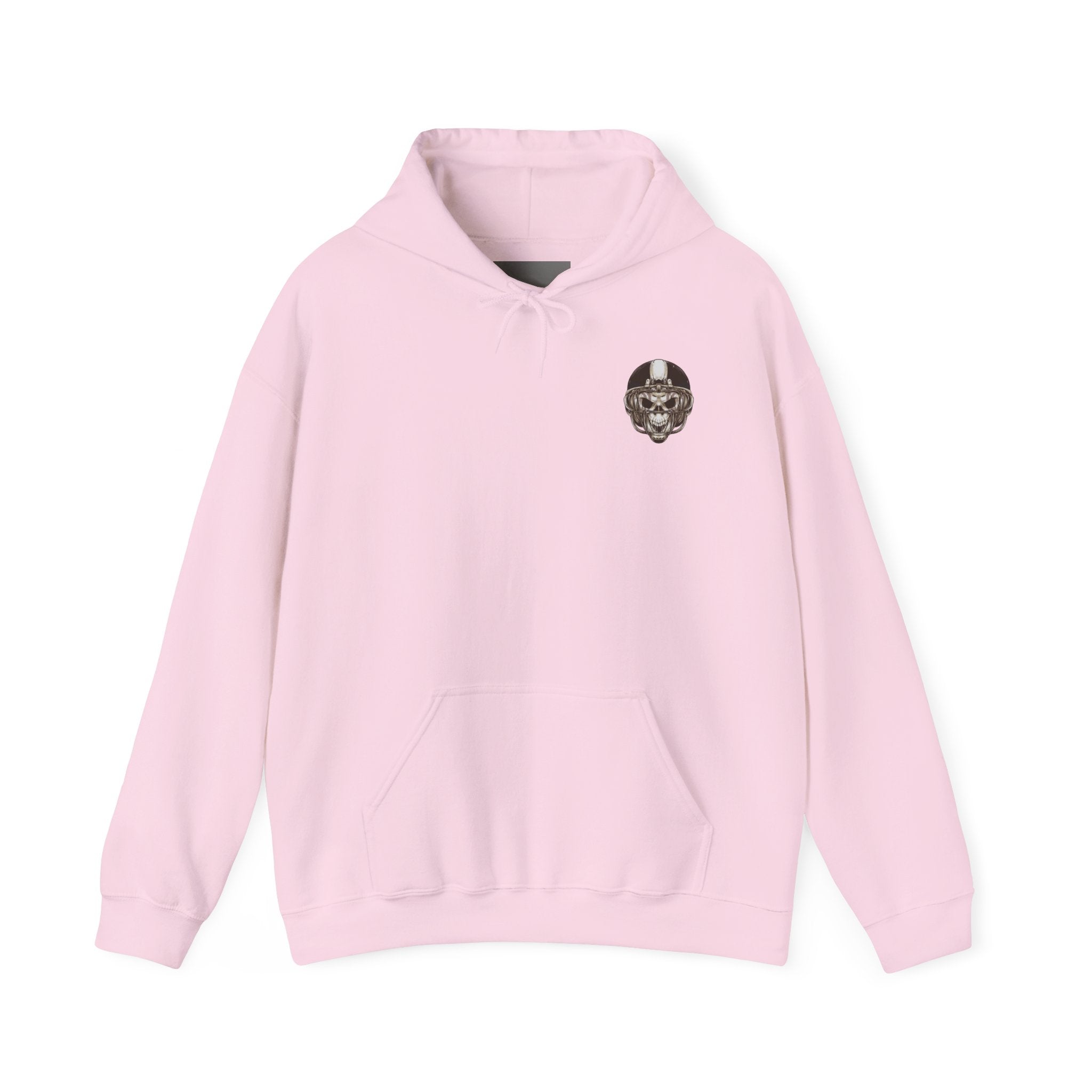 Skull Helmet Hoodie — Gothic Football Skull Graphic Pullover