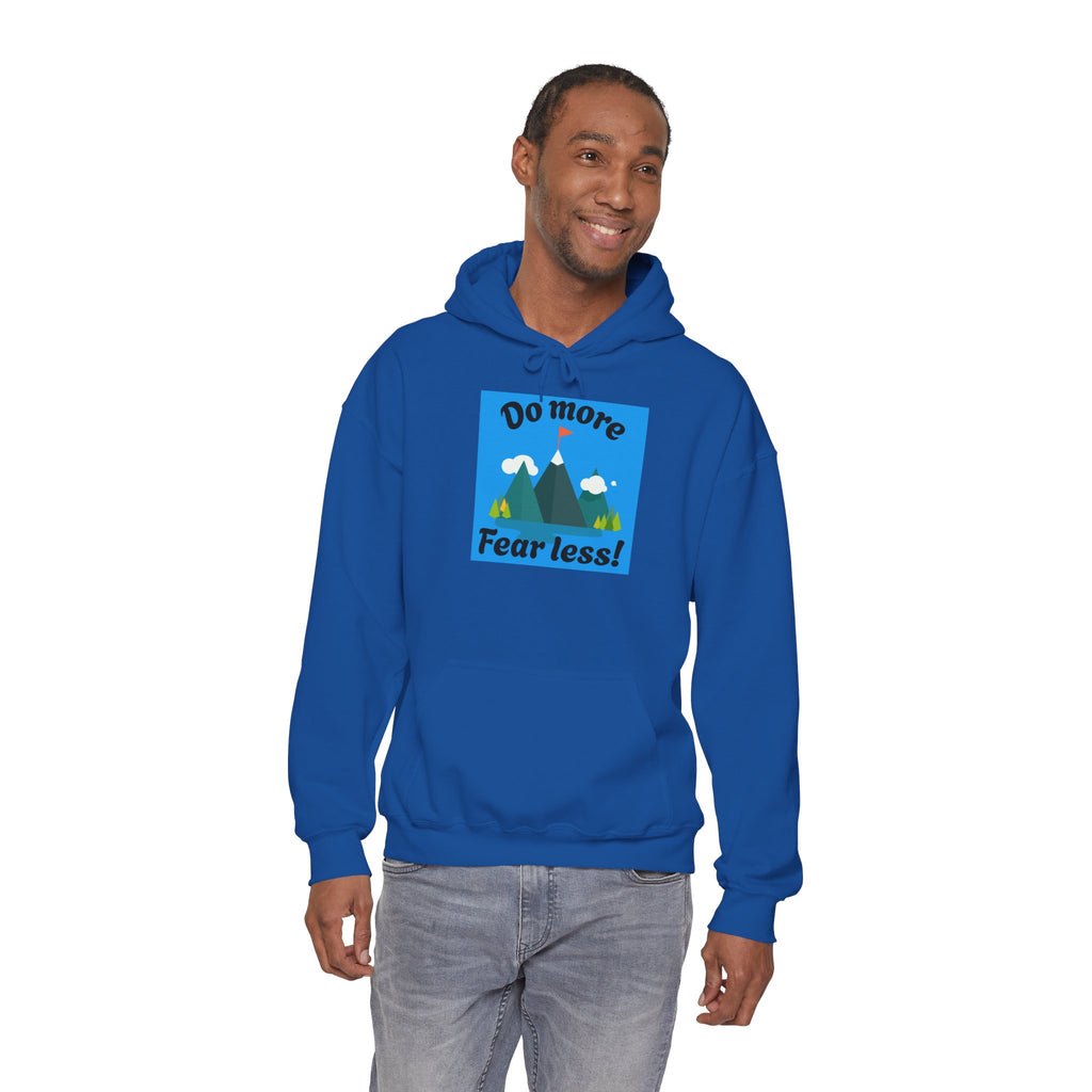 Hoodie — Do More Fear Less! Mountain Adventure Motivational Hoodie
