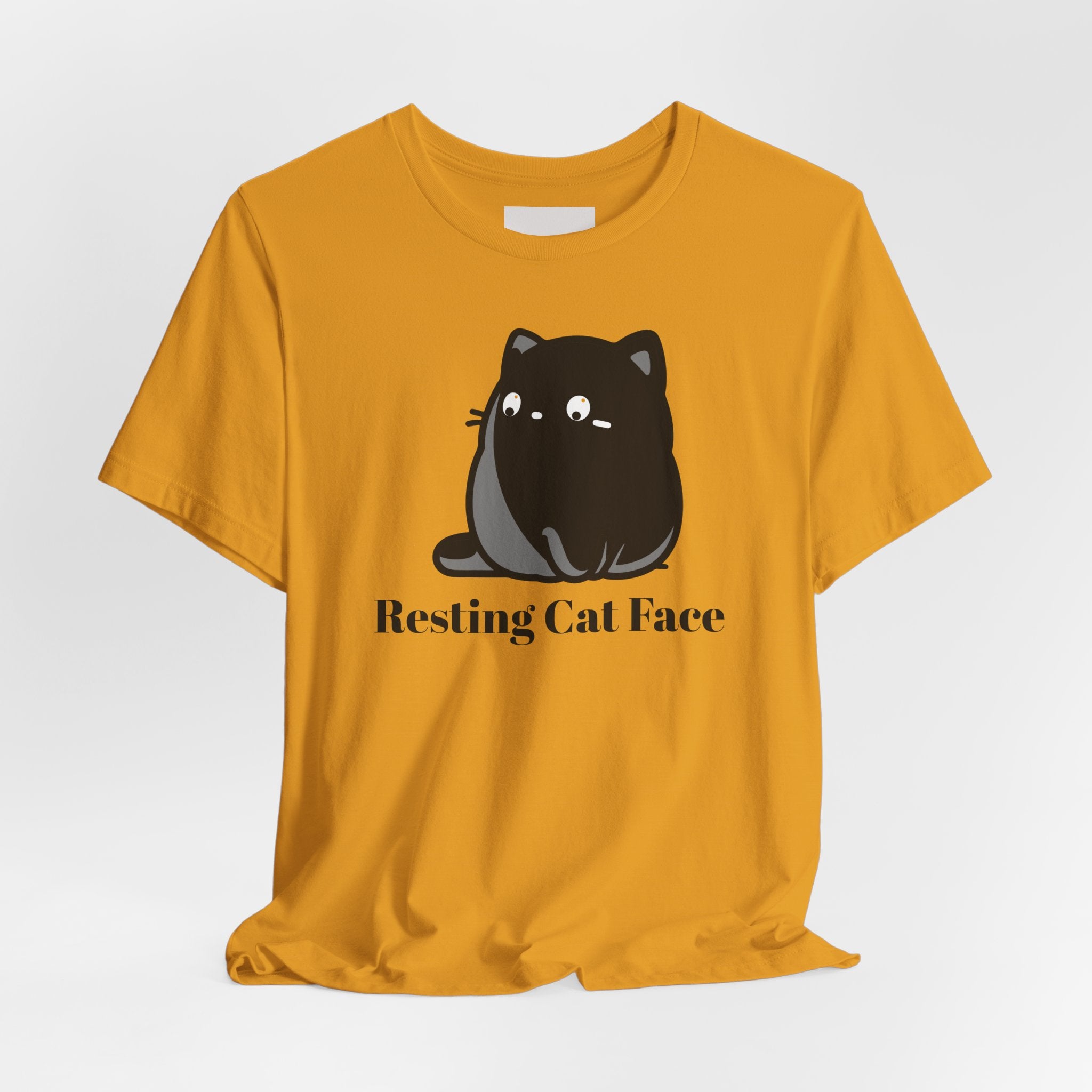 Resting Cat Face Tee – Cute Black Cat Graphic T-Shirt