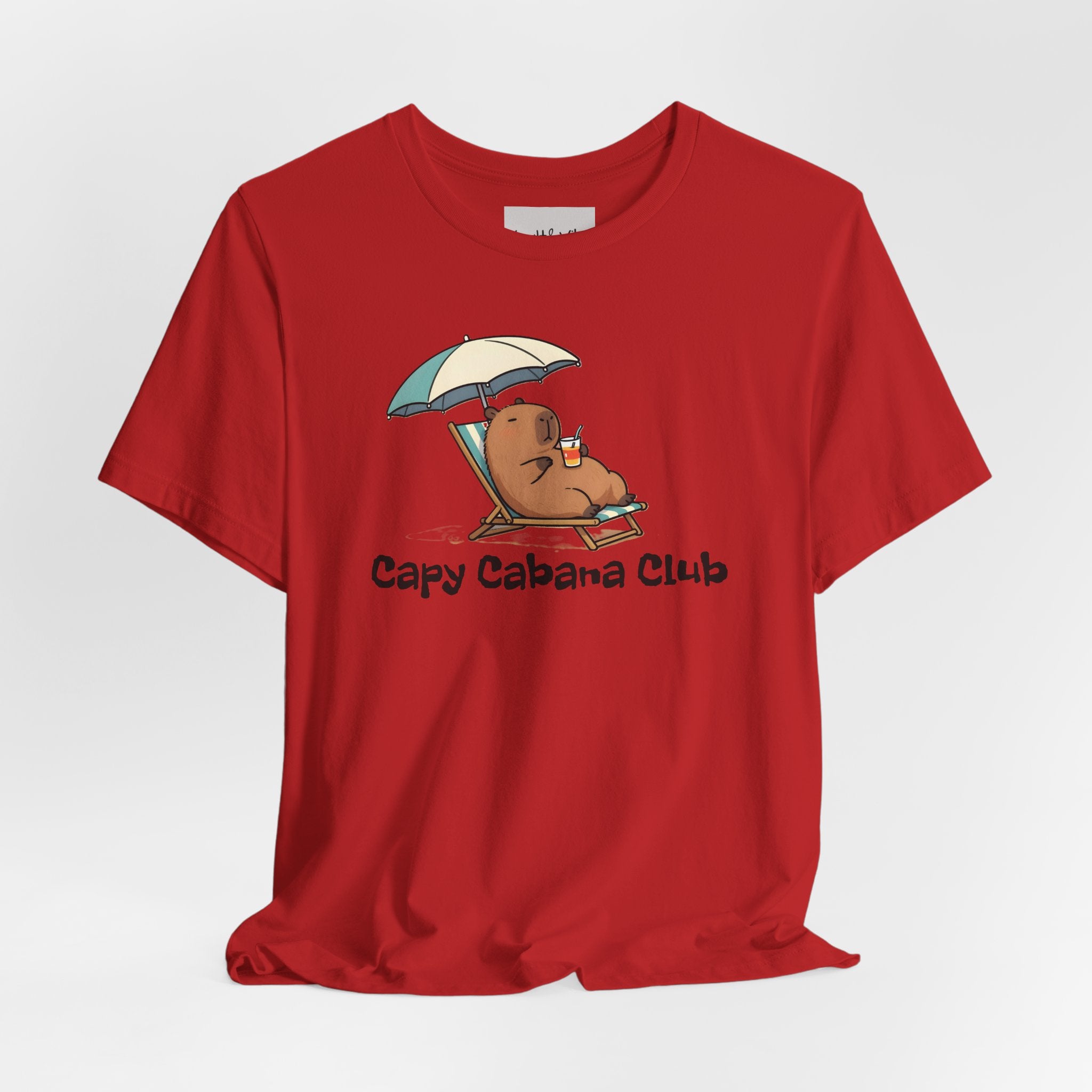 Capy Cabana Club T-Shirt — Cute Capybara Beach Tee