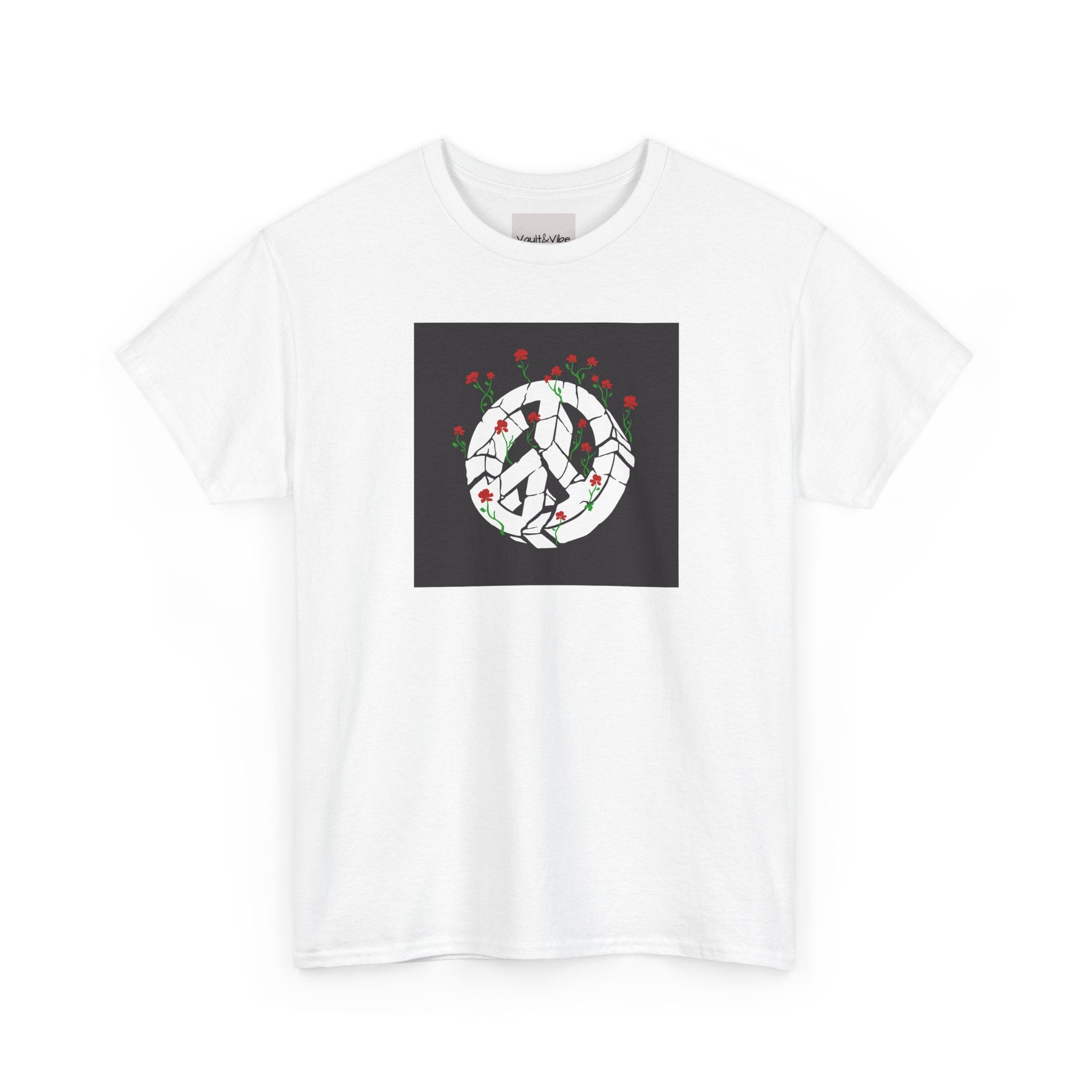 Peace Sign Rose Wreath T-Shirt