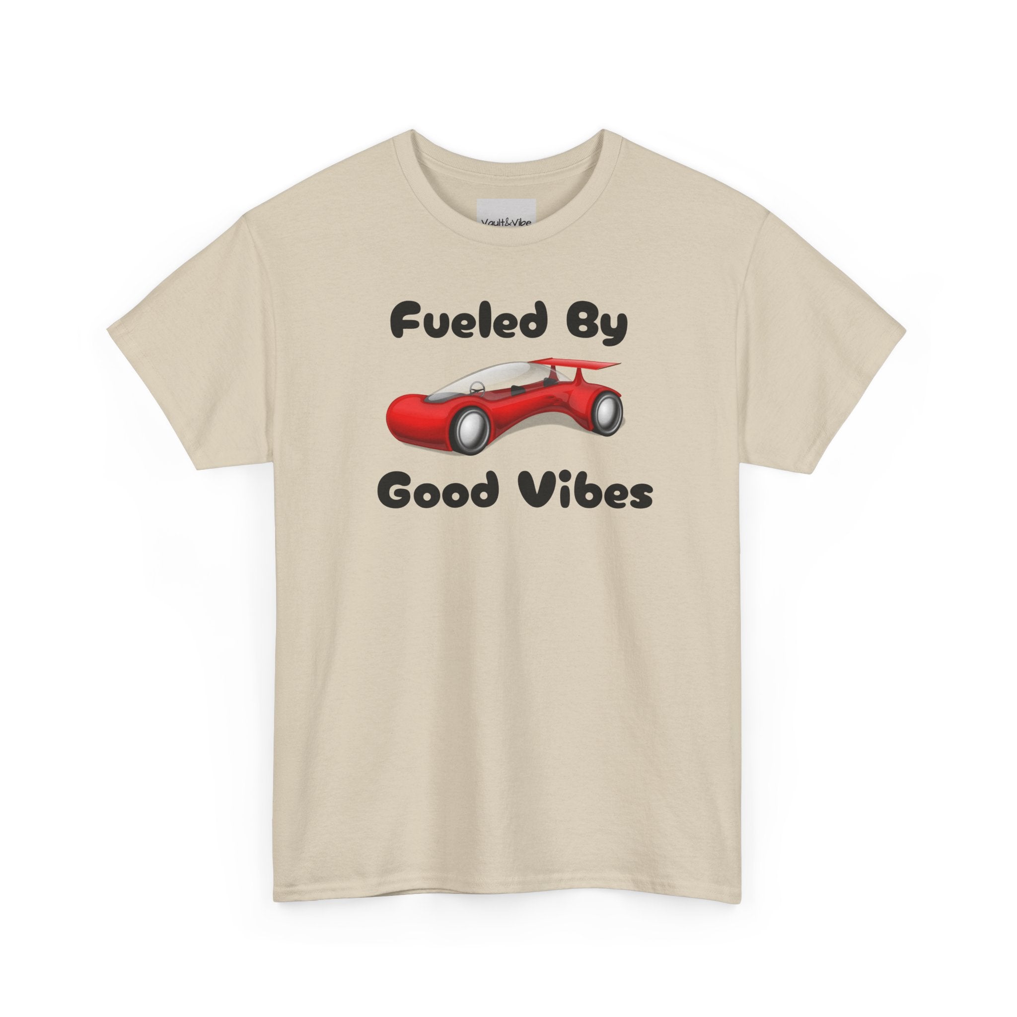 Fueled By Good Vibes T-Shirt — Cute Red Car Graphic Tee