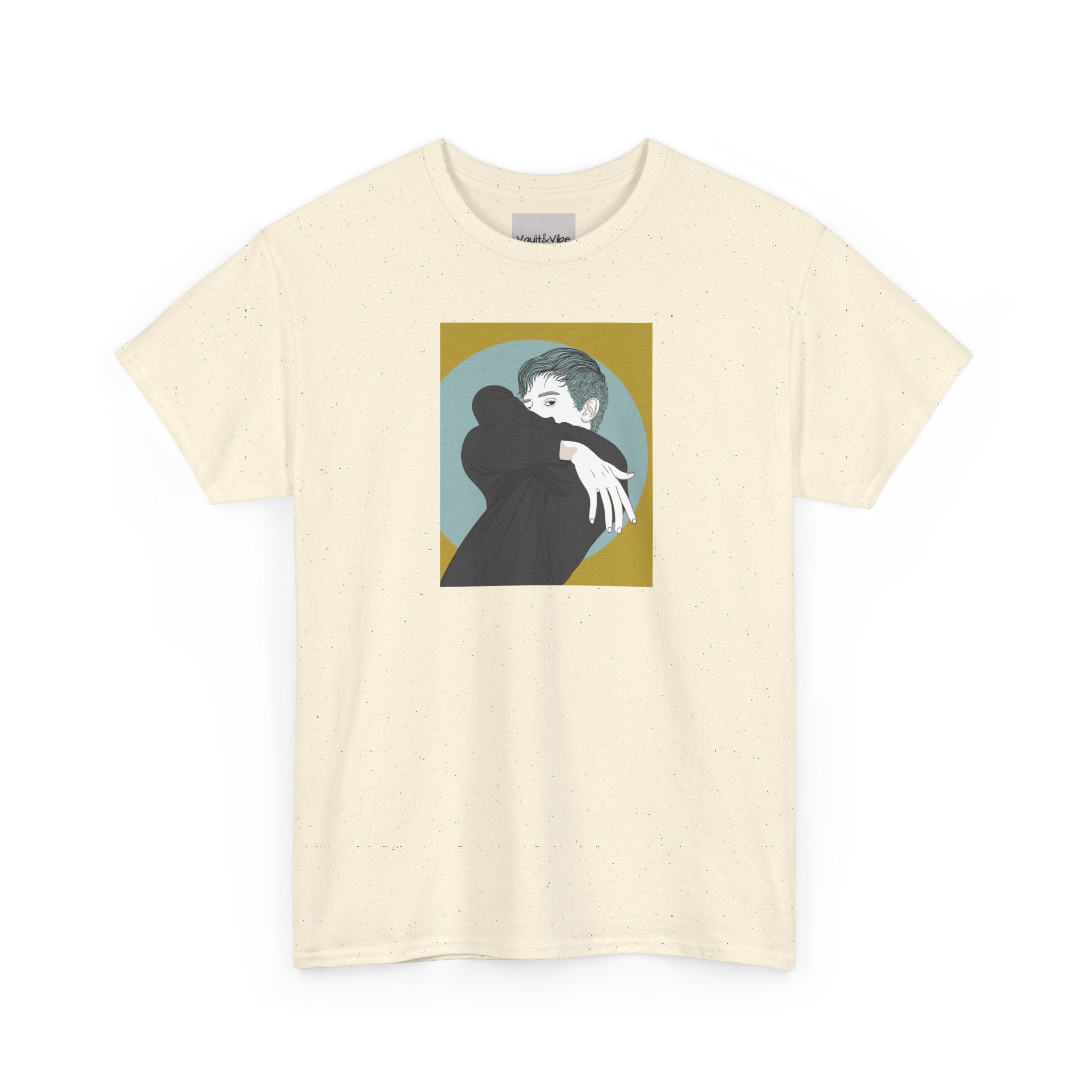 Graphic Tee — Embrace Illustration Shirt (Minimalist Hug Art)