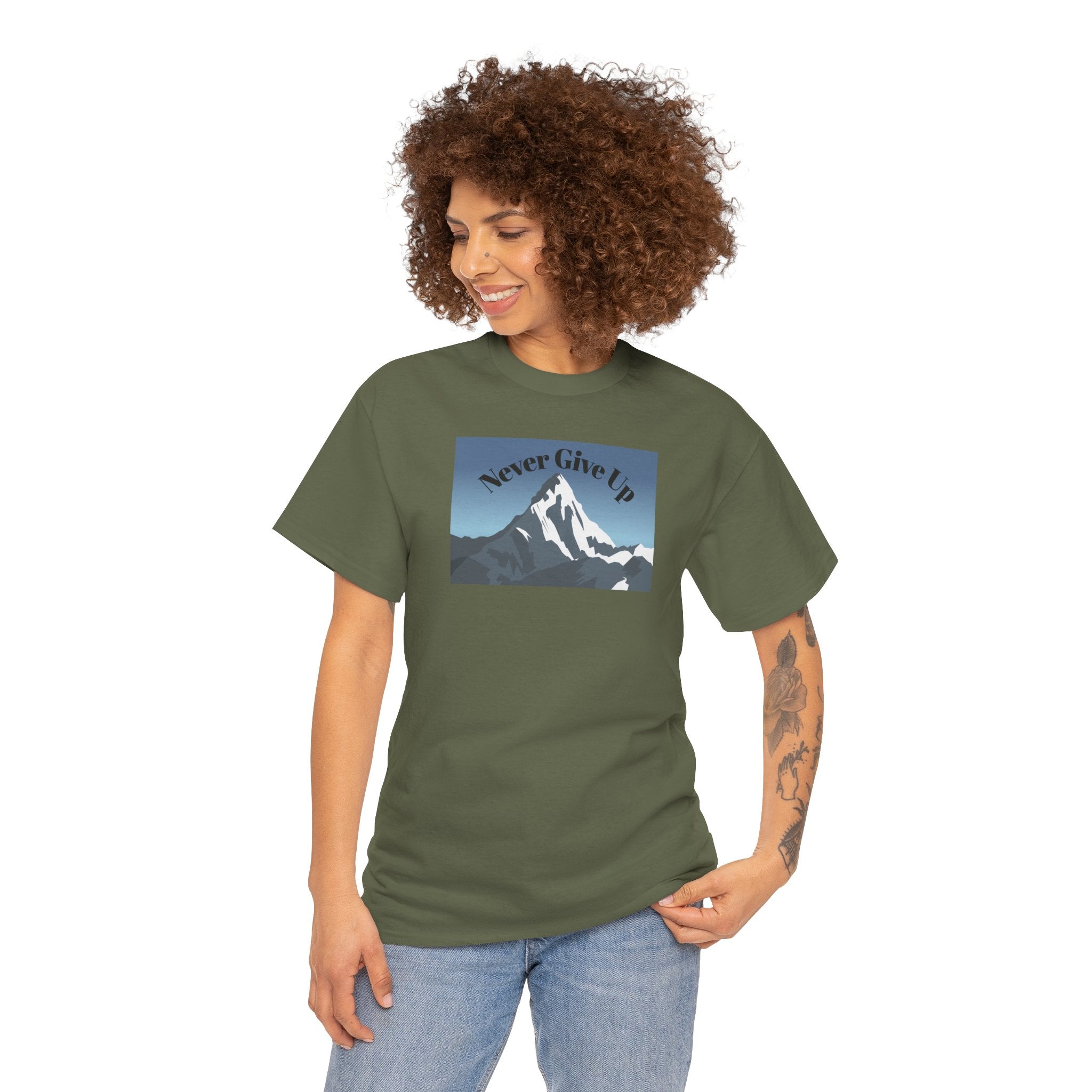 Never Give Up Mountain T-Shirt