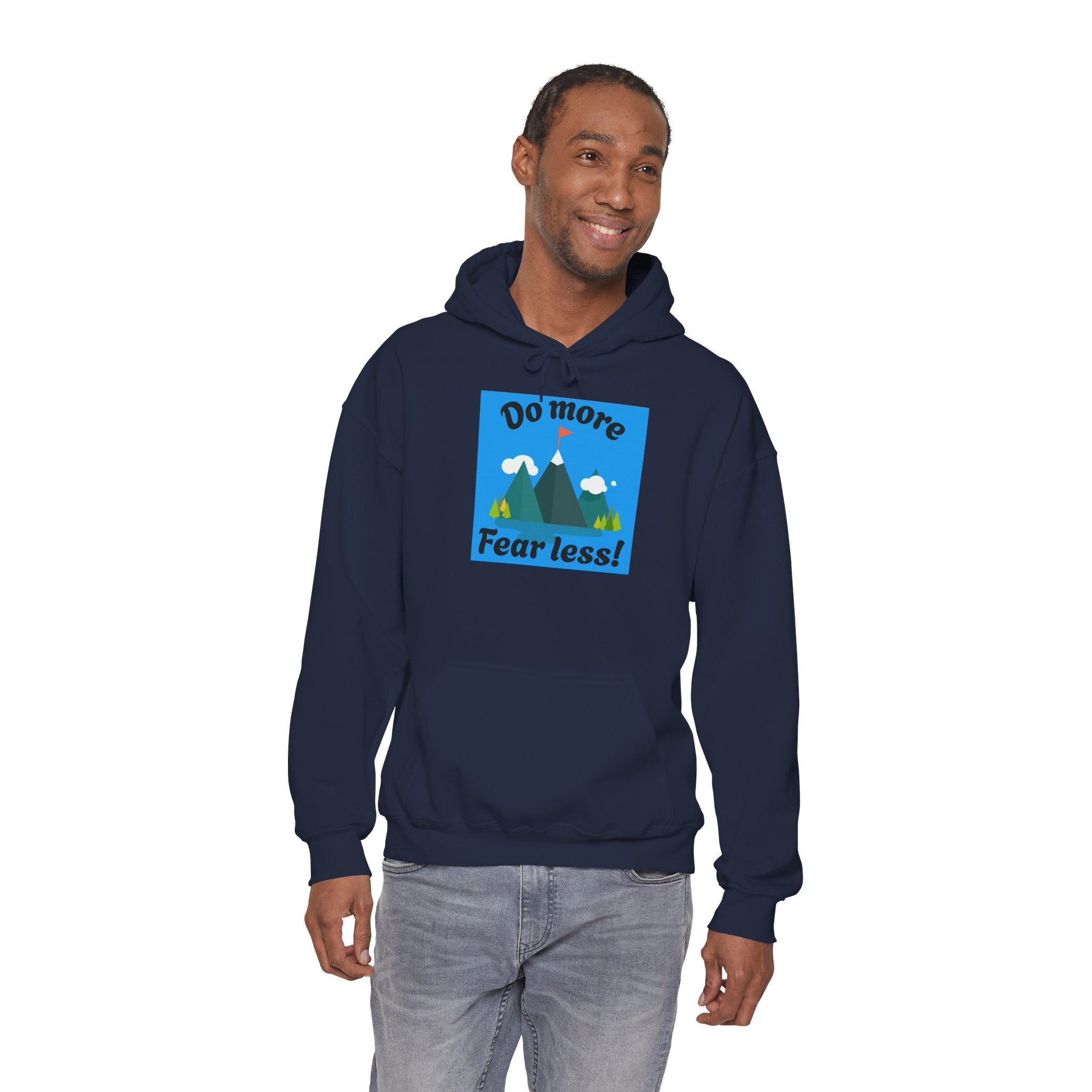 Hoodie — Do More Fear Less! Mountain Adventure Motivational Hoodie