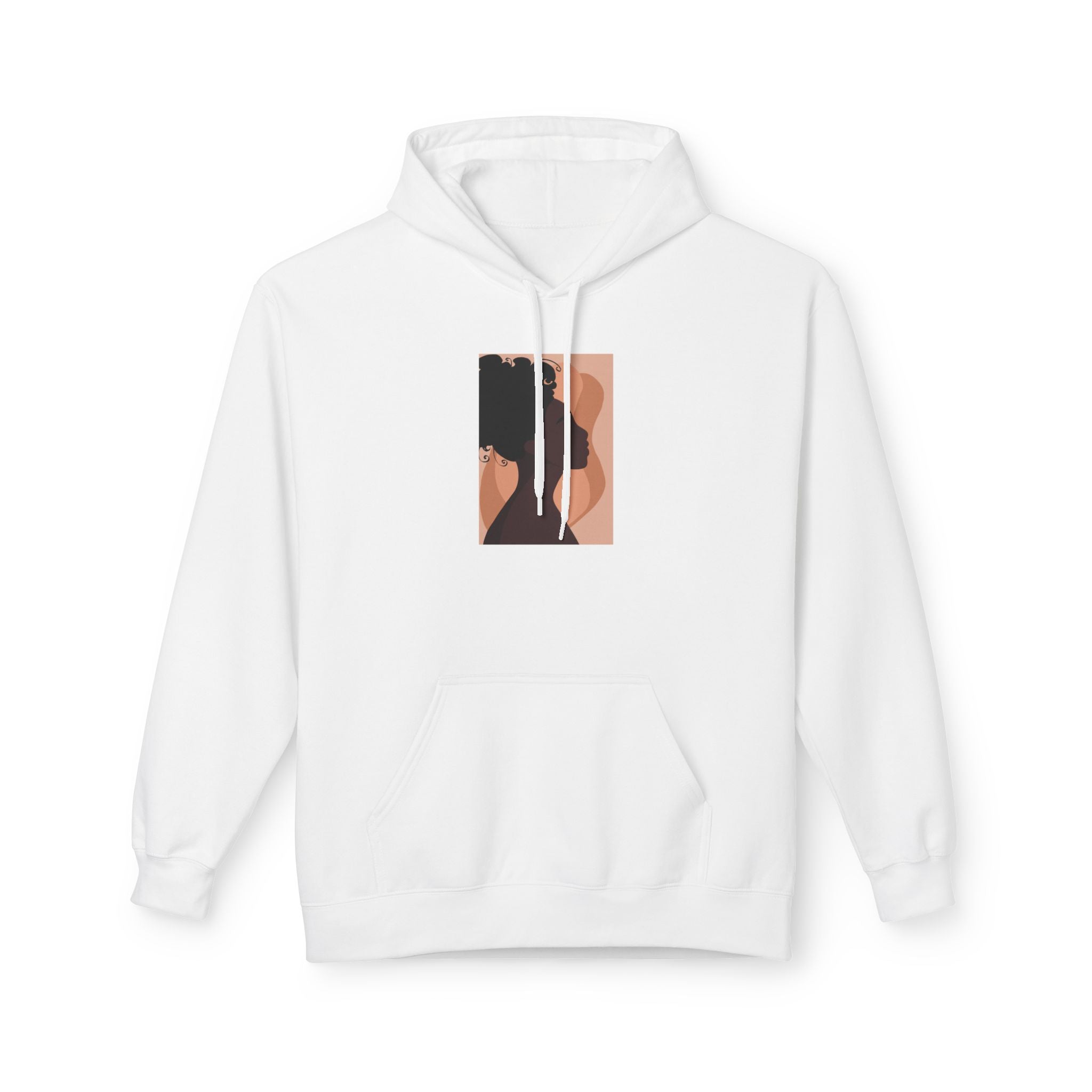 Minimalist Abstract Portrait Hoodie — Afrocentric Silhouette Graphic