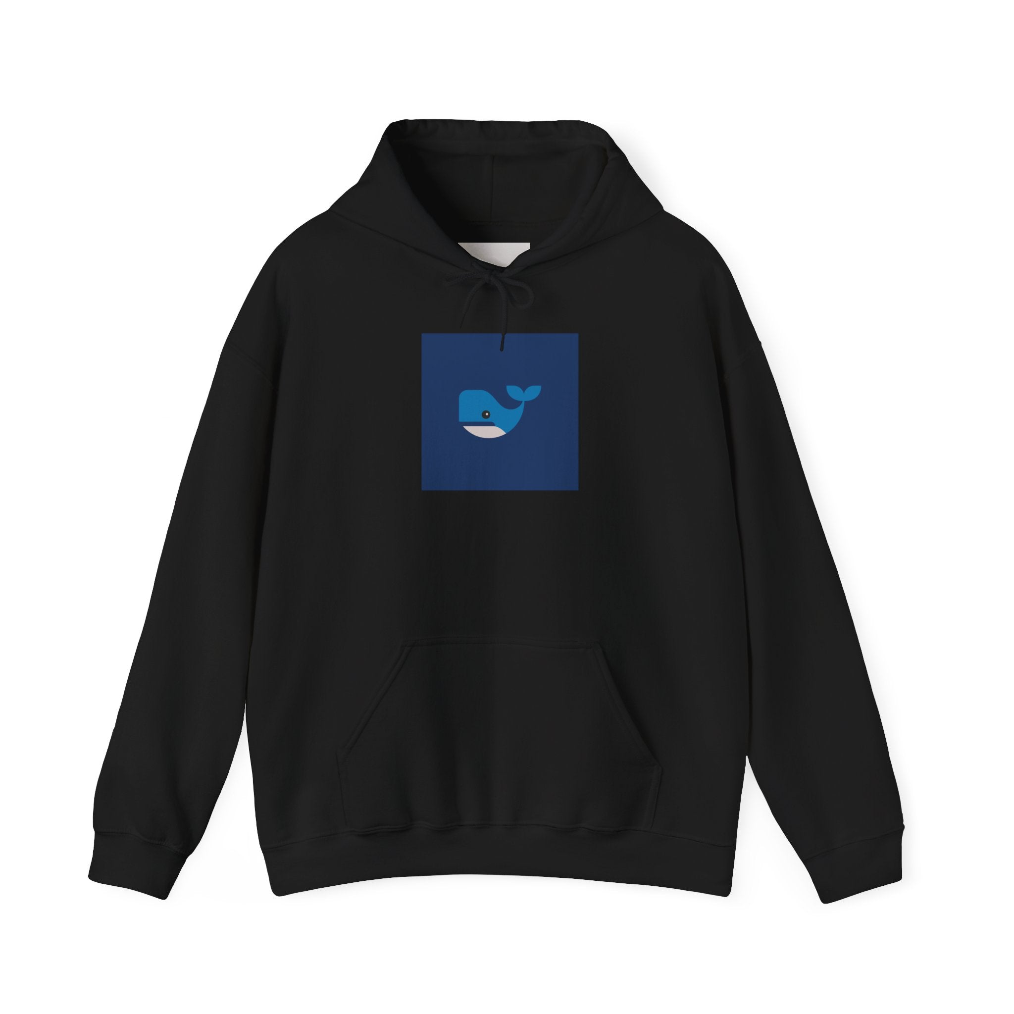 Blue Whale Graphic Hoodie — Cute Minimal Ocean Whale Pullover