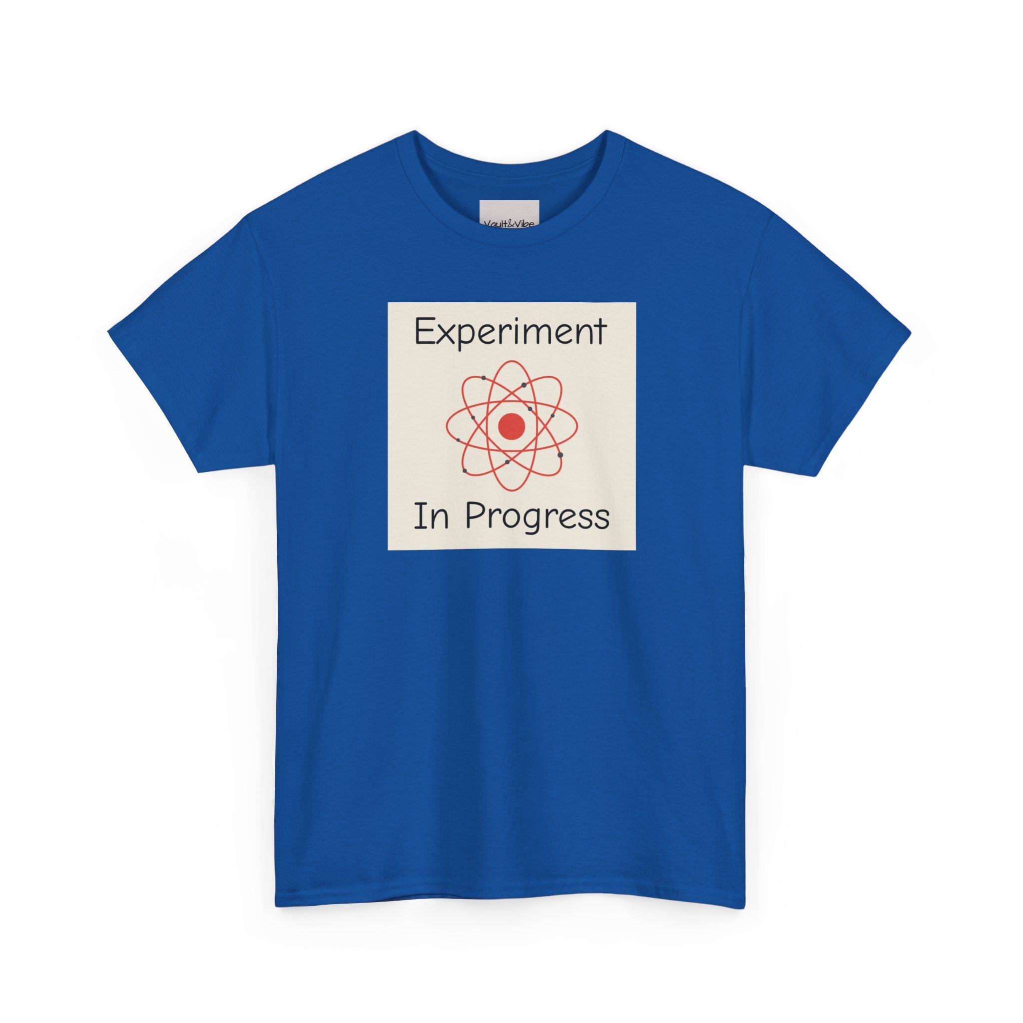 Science Graphic Tee - "Experiment In Progress" Retro Atom Design