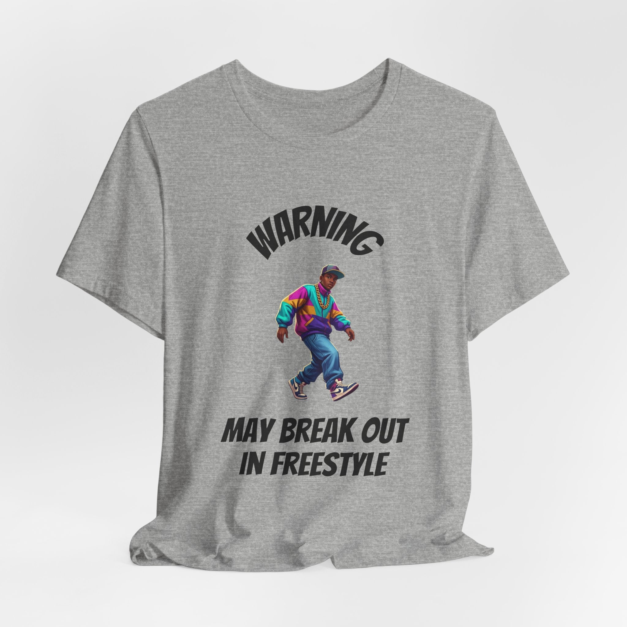 T-Shirt — "Warning: May Break Out in Freestyle" Skate Dance Graphic Tee