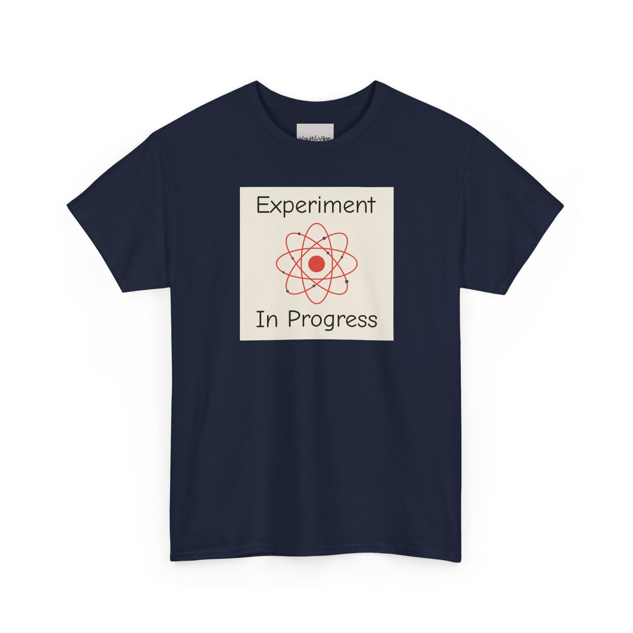 Science Graphic Tee - "Experiment In Progress" Retro Atom Design