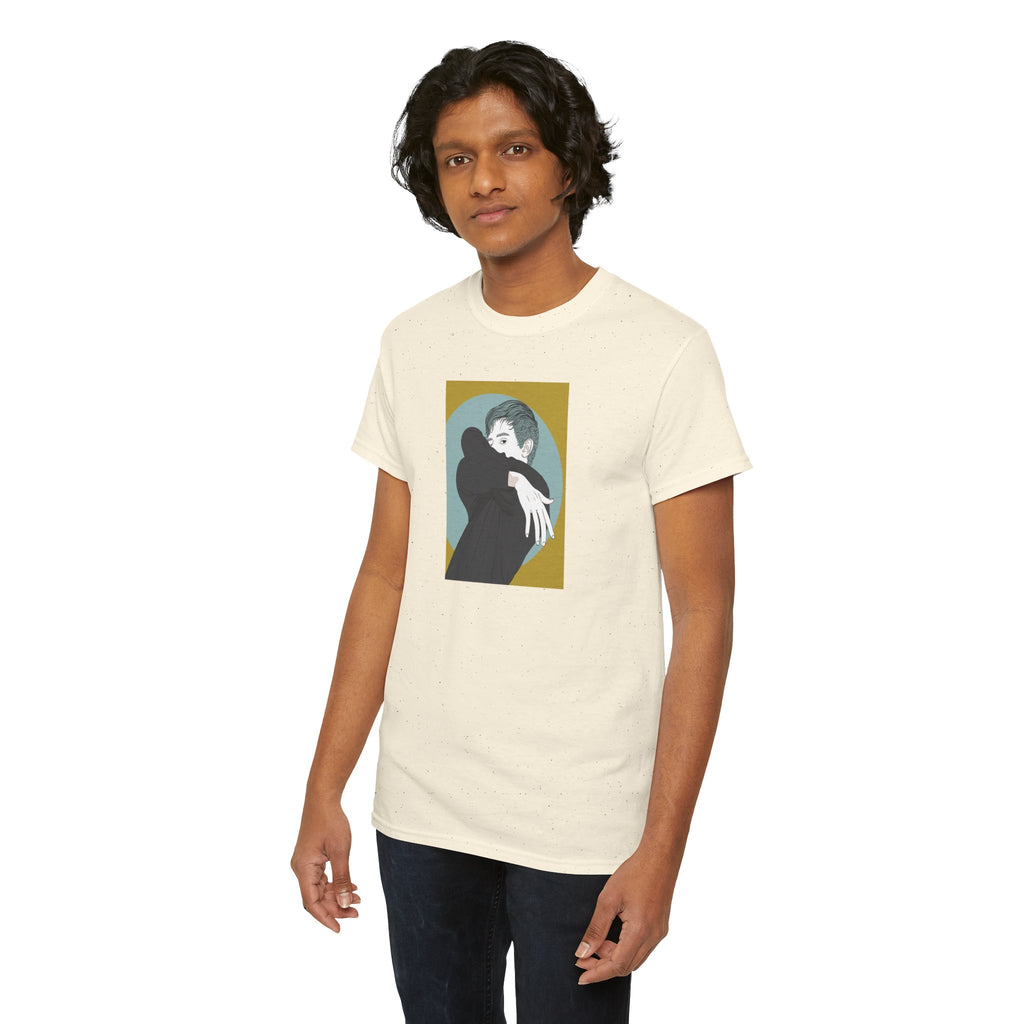 Graphic Tee — Embrace Illustration Shirt (Minimalist Hug Art)