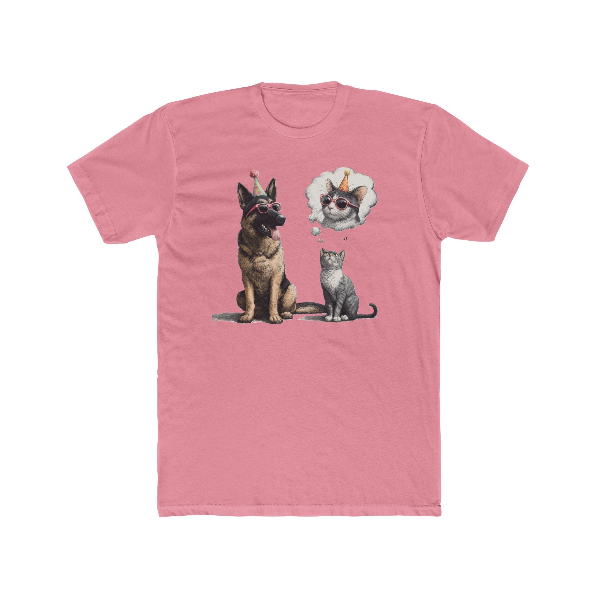 Dog and Cat Tee — Thought Bubble German Shephard Design