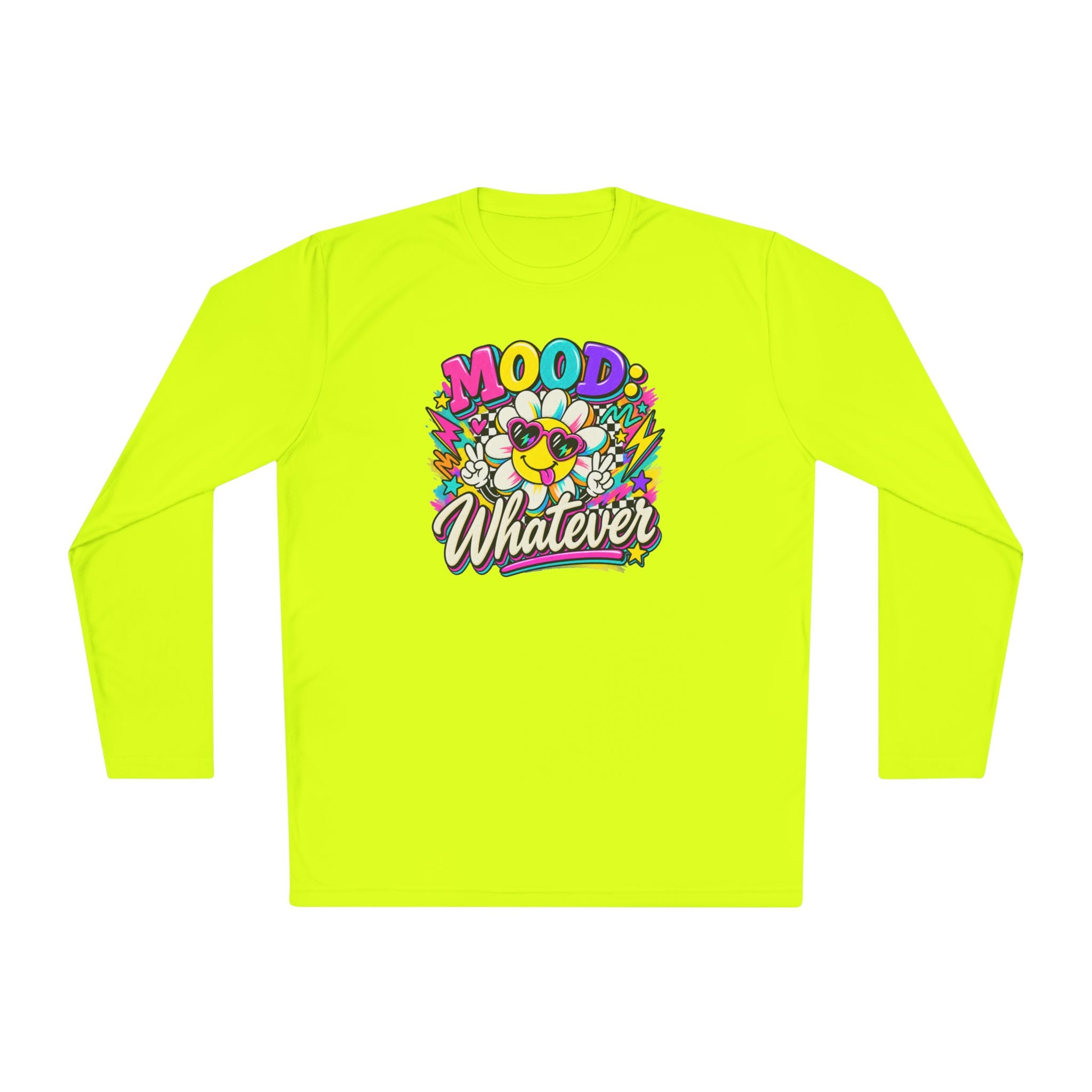 Mood Whatever Long Sleeve Tee — Colorful Retro 90's Graphic