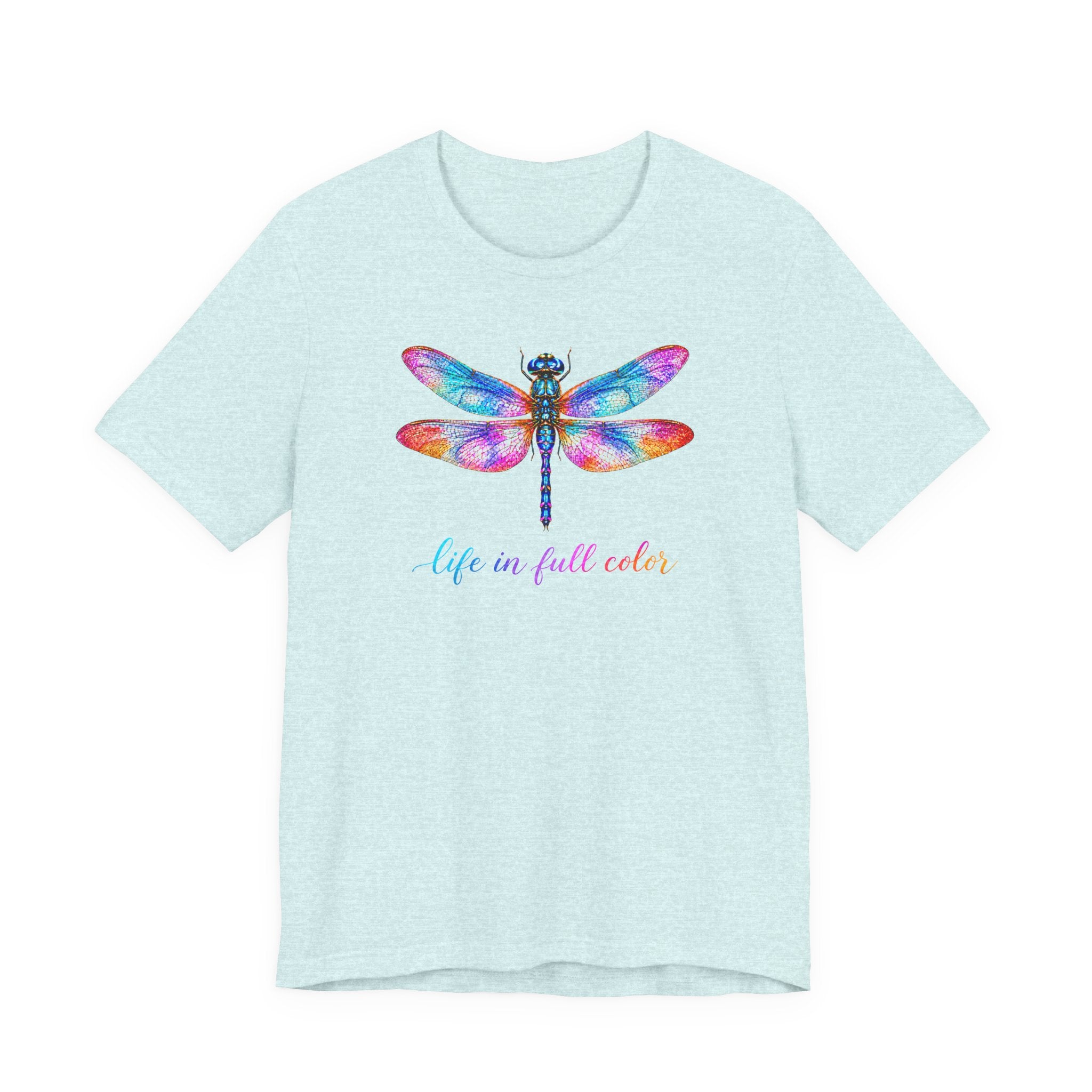 Dragonfly T-Shirt – Colorful Watercolor ‘Life in Full Color’ Tee