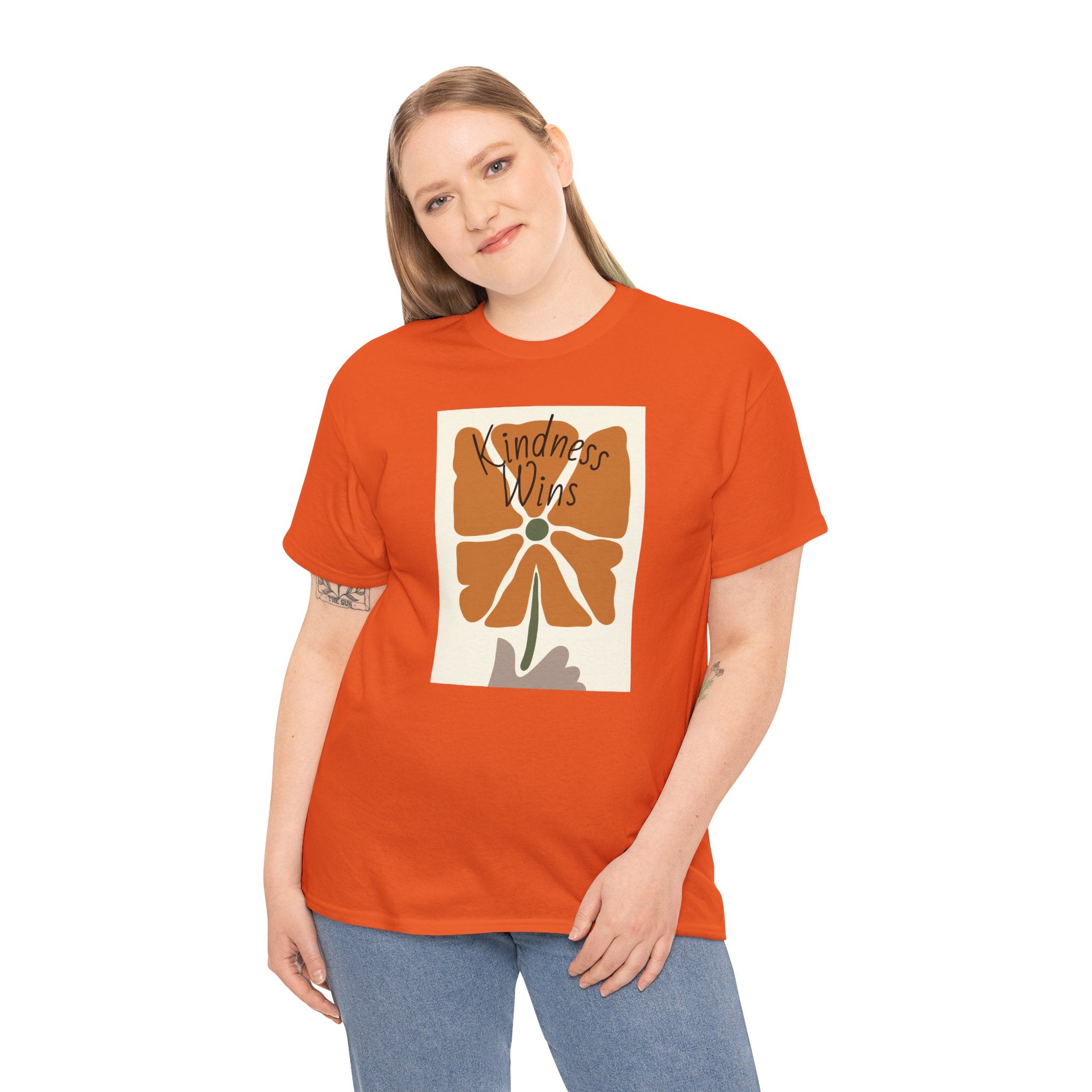 Kindness Wins T‑Shirt — Retro Floral Graphic Tee