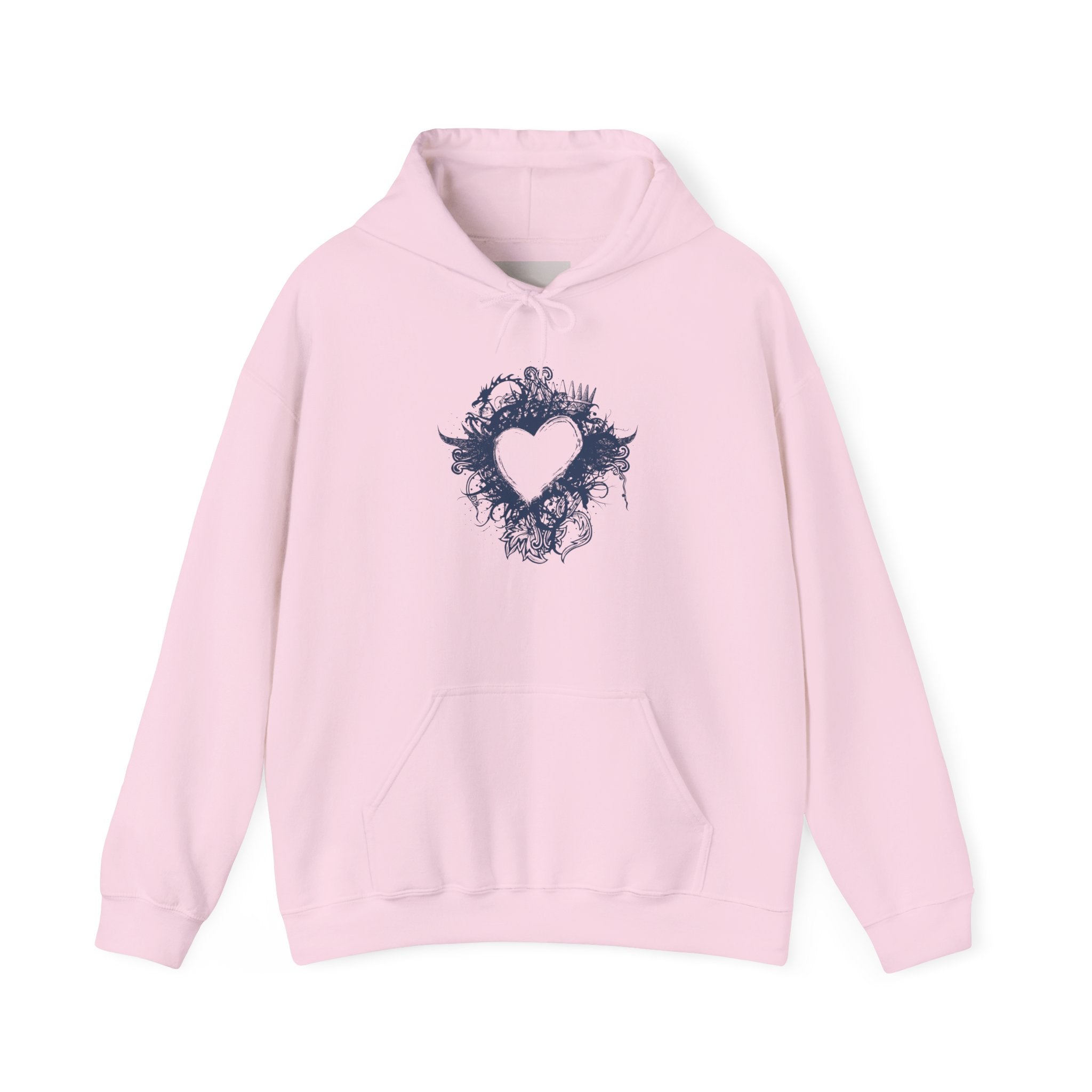 Heart Ink Splash Hoodie — Artistic Grunge Heart Pullover