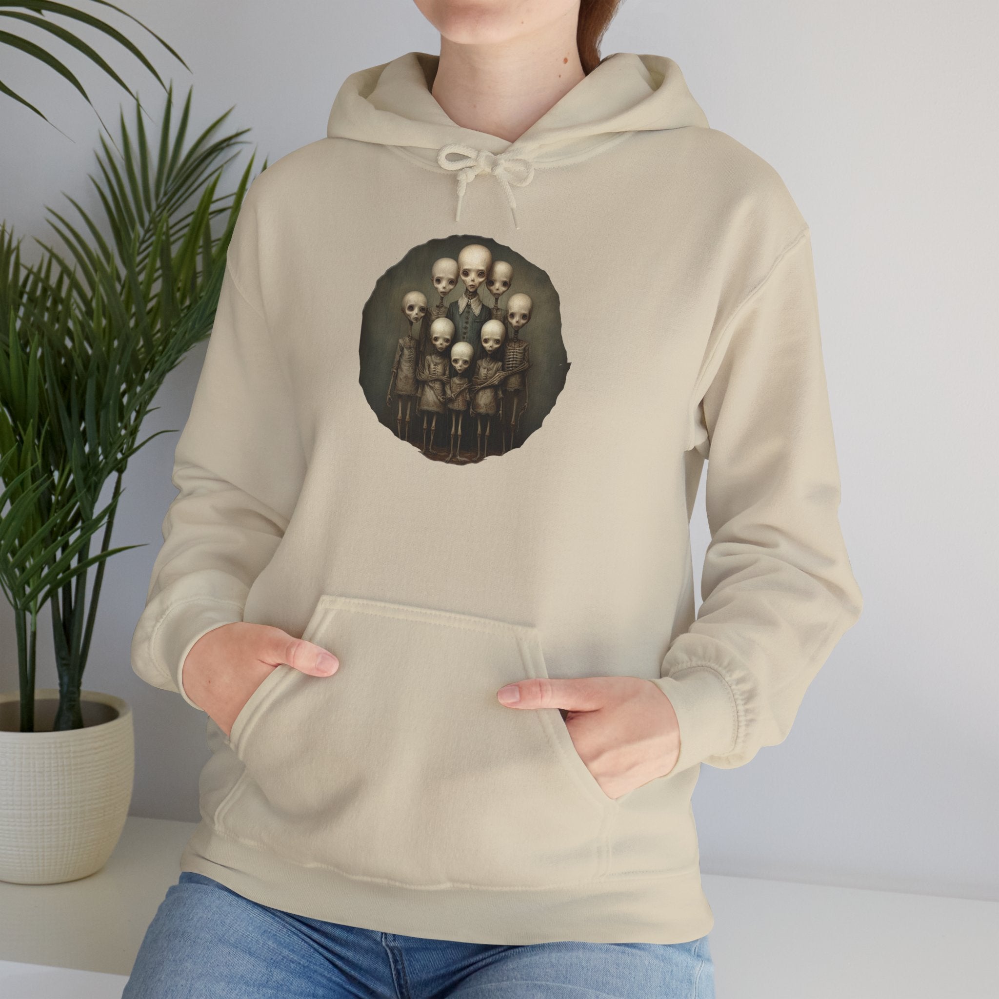 Skulls Family Portrait Hoodie — Gothic Skull Art Pullover