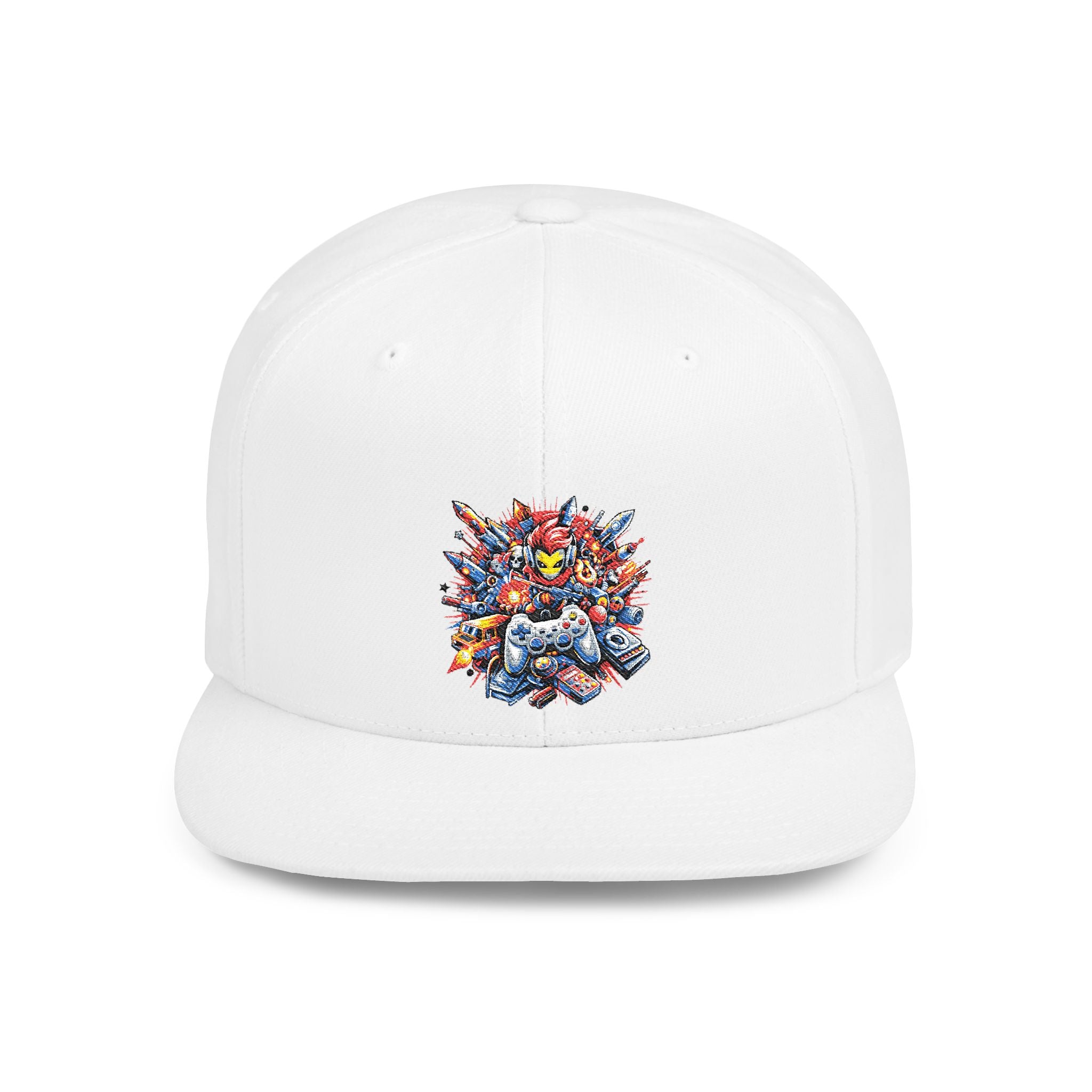 Snapback Hat — Colorful Abstract Burst Design
