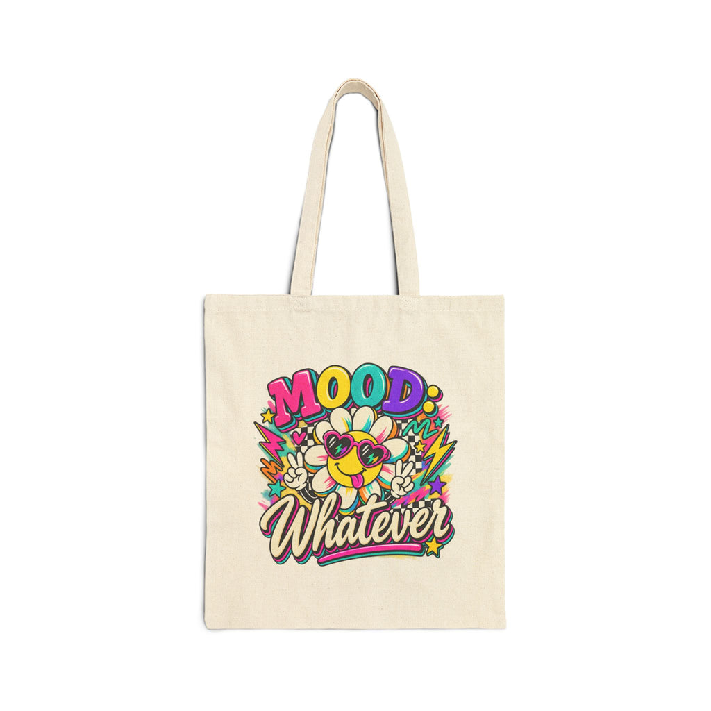 Mood Whatever smiley flower tote bag | Canvas Tote