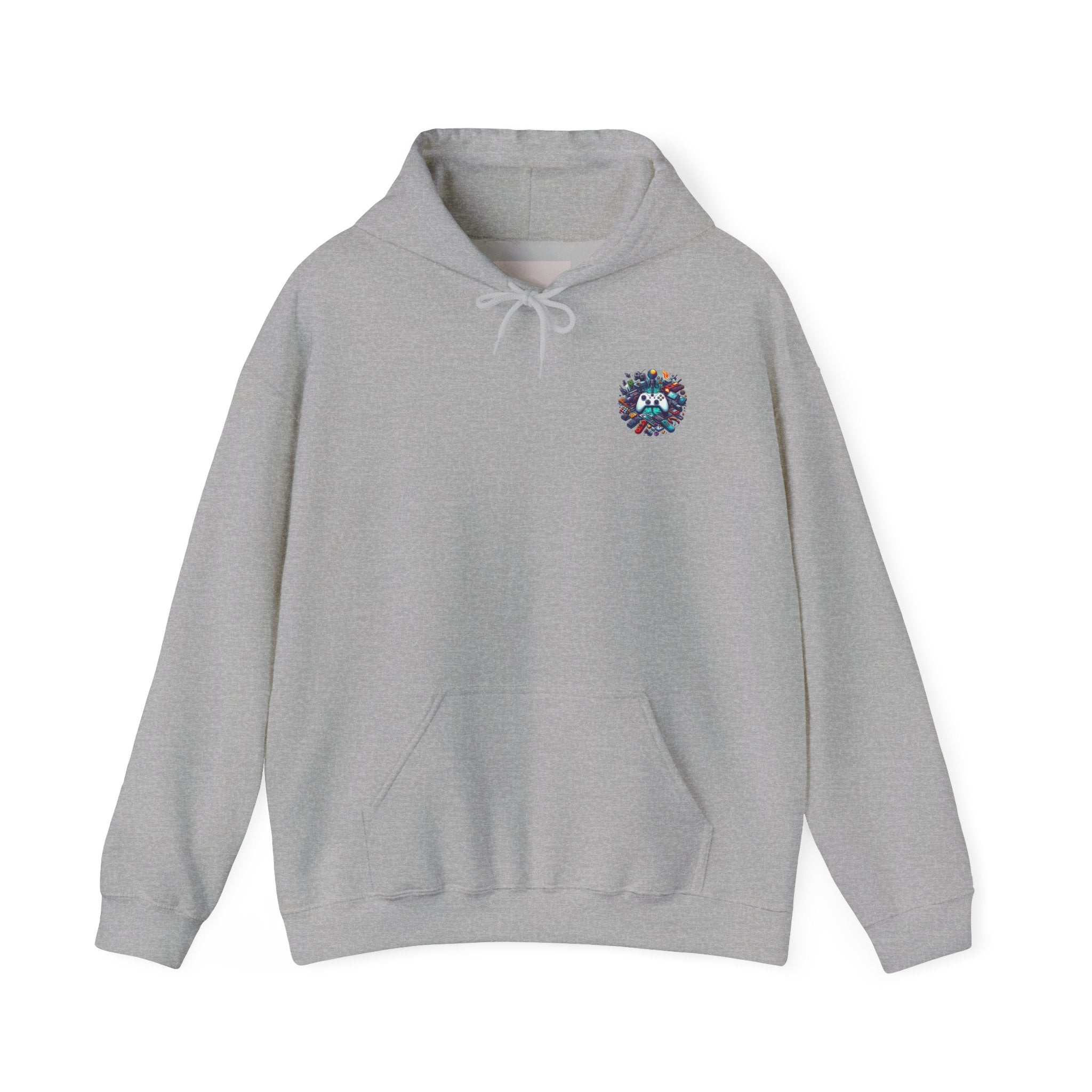 Gamer Gear Hoodie — Retro Controller & Console Icons Graphic