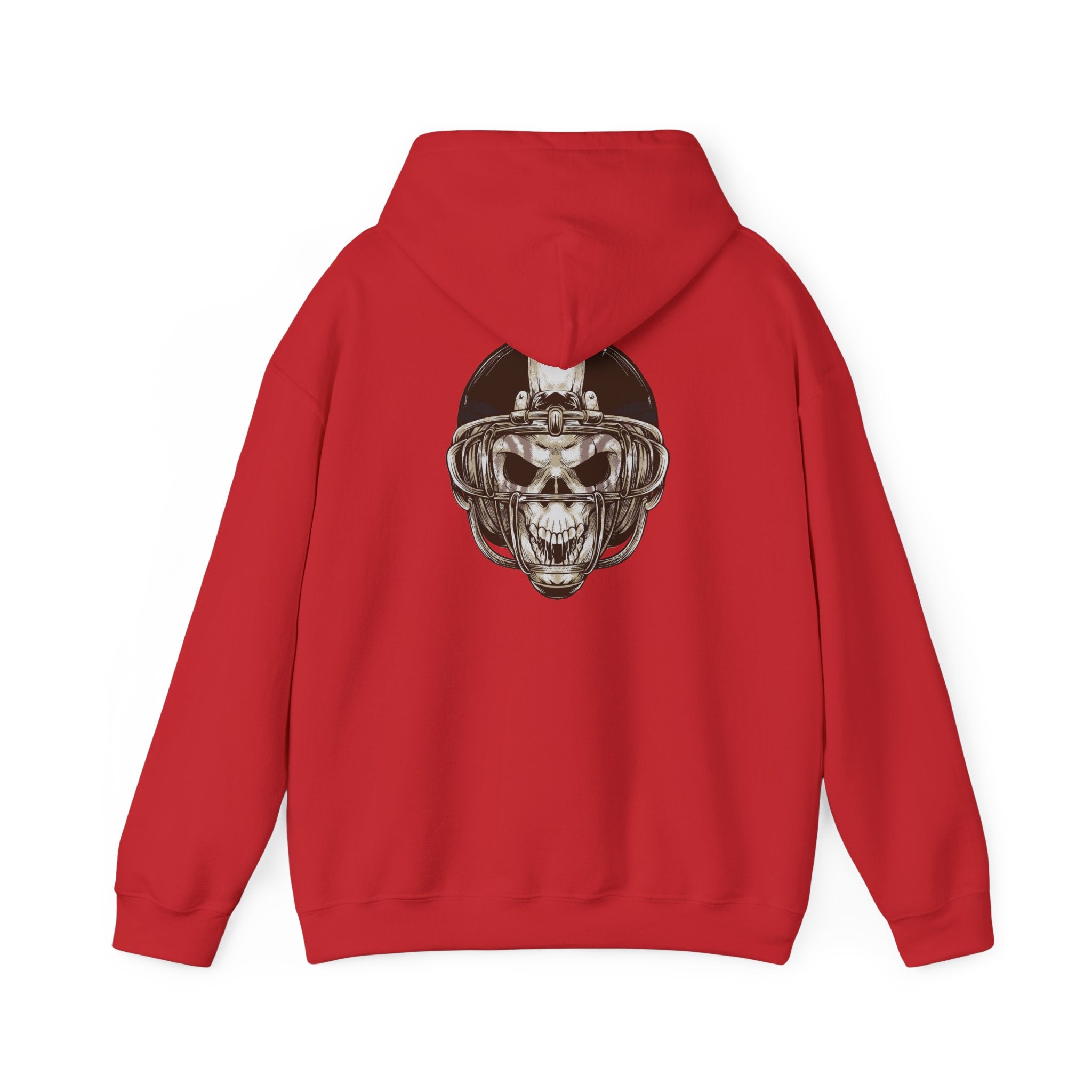 Skull Helmet Hoodie — Gothic Football Skull Graphic Pullover