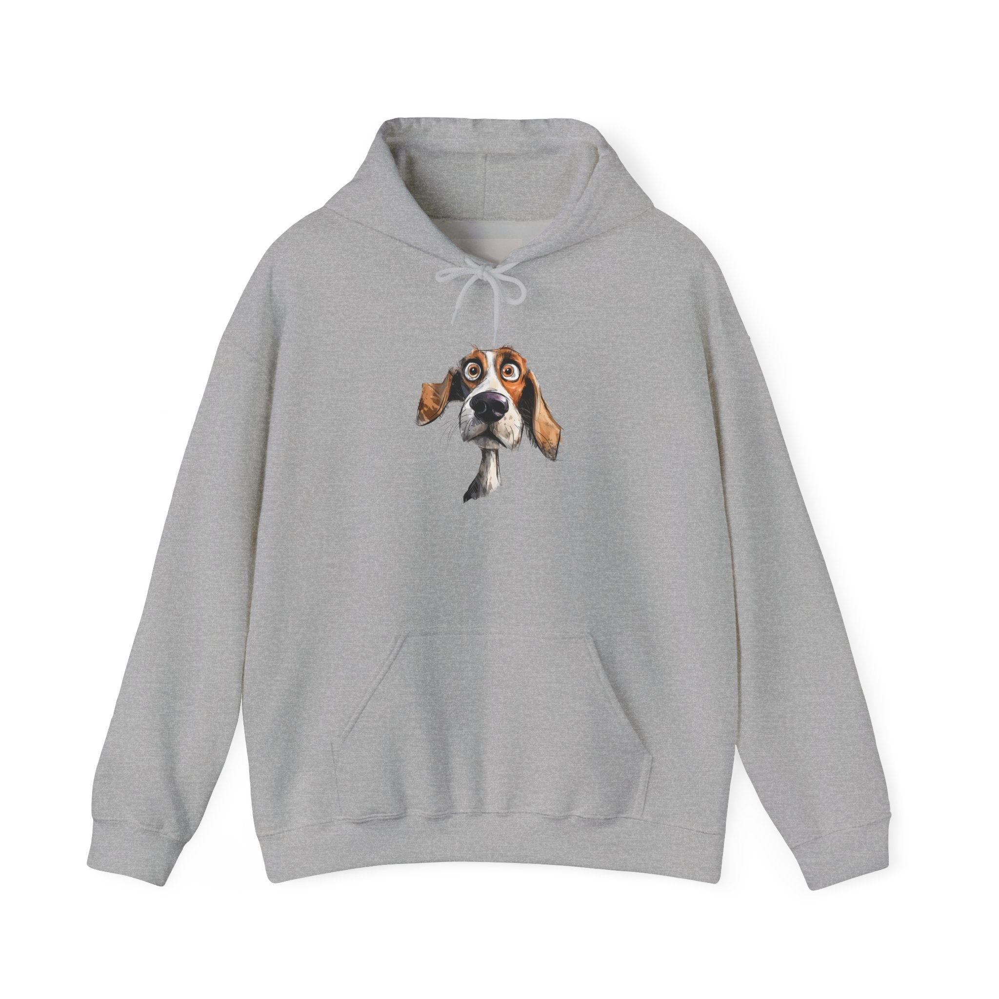 Basset Hound Portrait Hoodie - Cute Dog Face Pullover